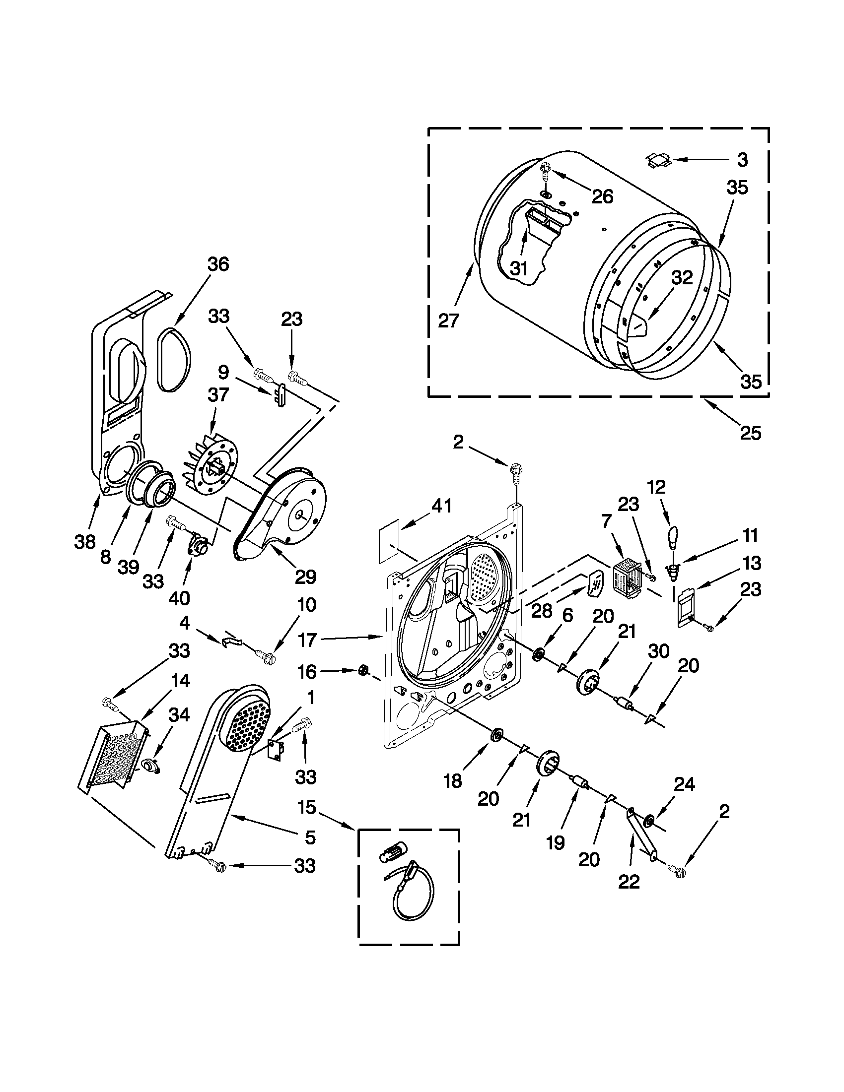 Kenmore 110C61292012 bulkhead parts diagram