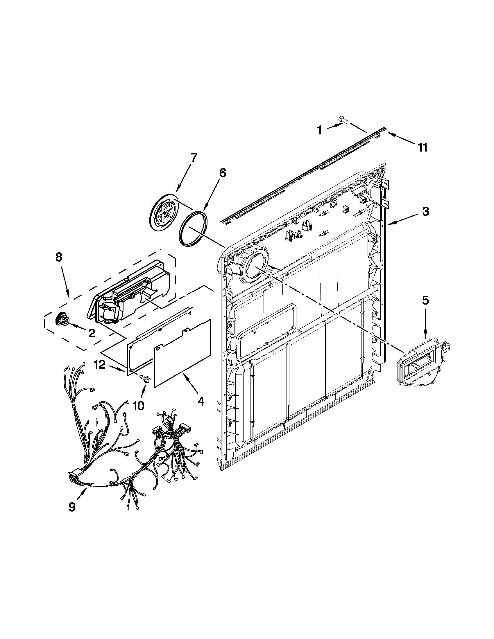 Kenmore 66513279K115 inner door parts diagram