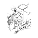Kenmore 1109875279B dryer cabinet and motor parts diagram