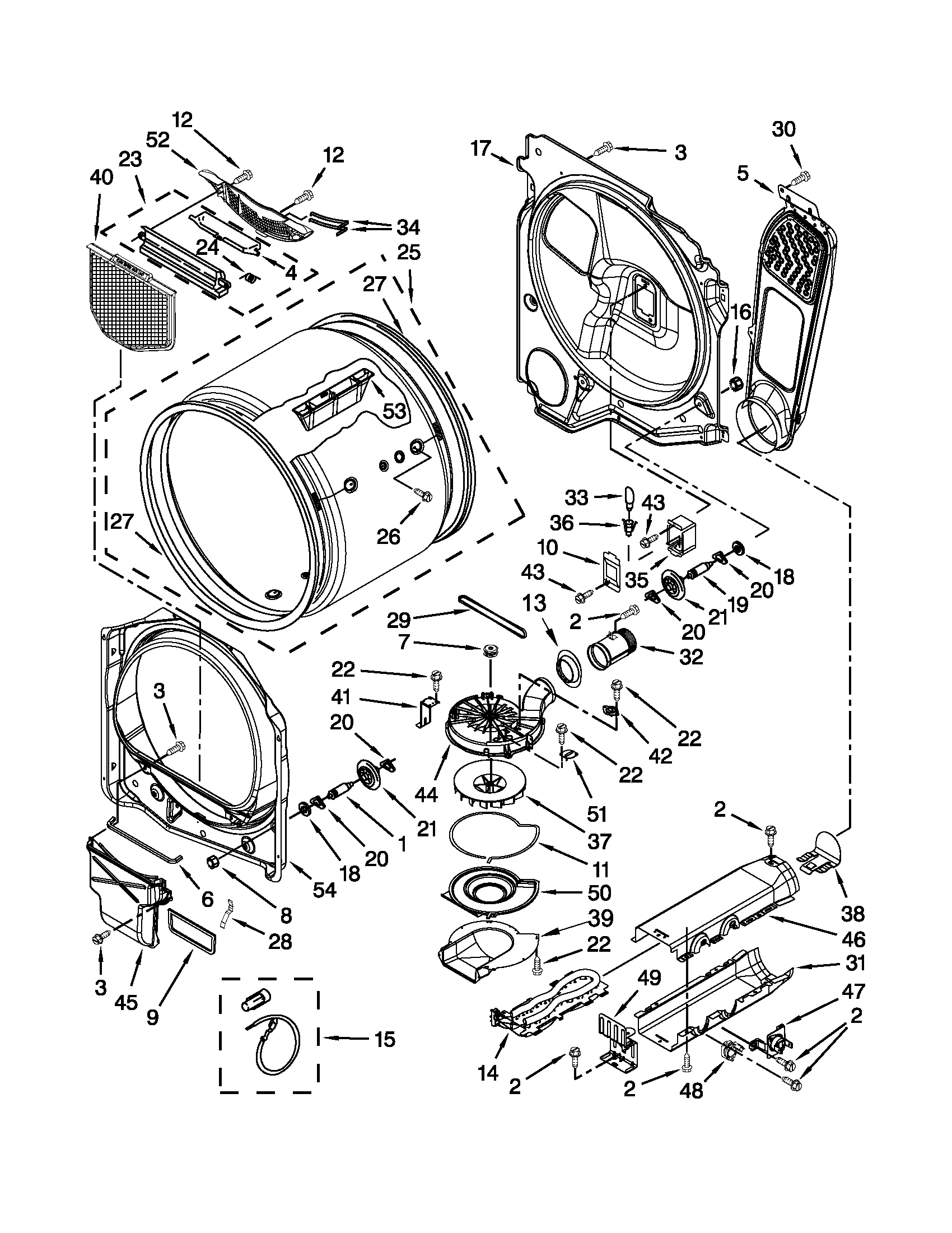 Kenmore 11068102310 bulkhead parts diagram