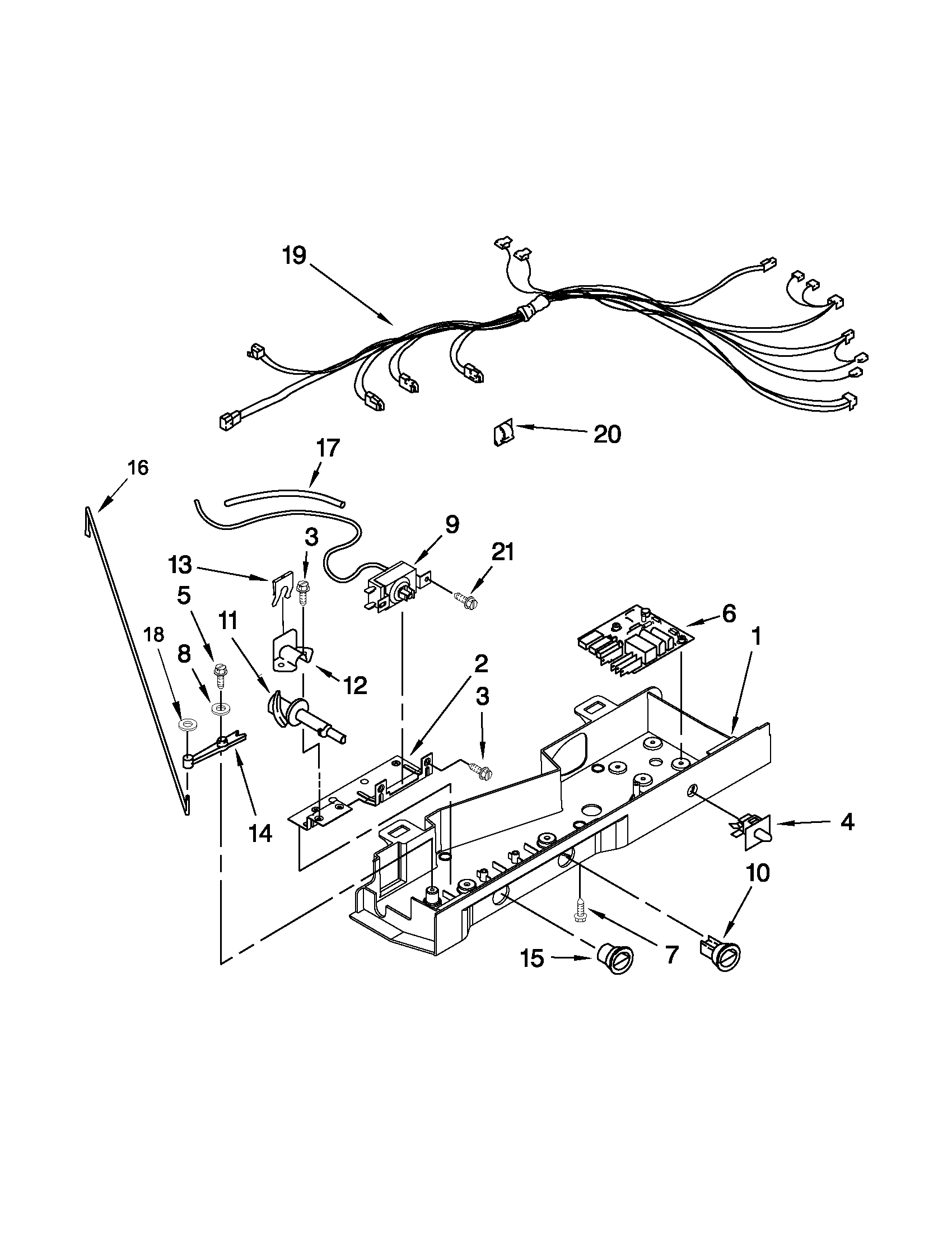 Kenmore 10641159210 control box parts diagram