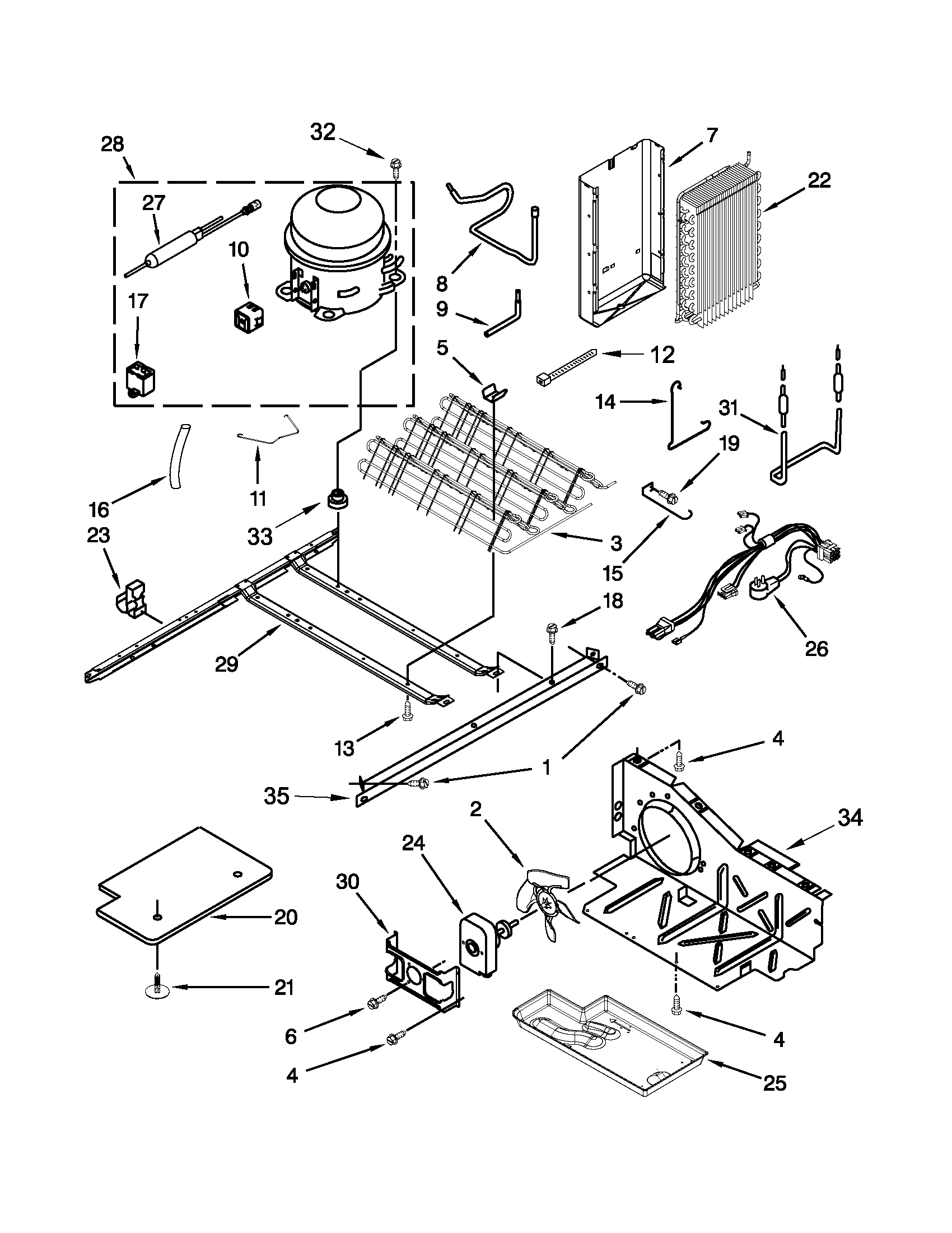 Kenmore 10641159210 unit parts diagram