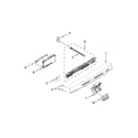 Kenmore 66513255K115 control panel and latch parts diagram