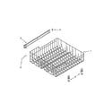 Kenmore 66513255K115 upper rack and track parts diagram