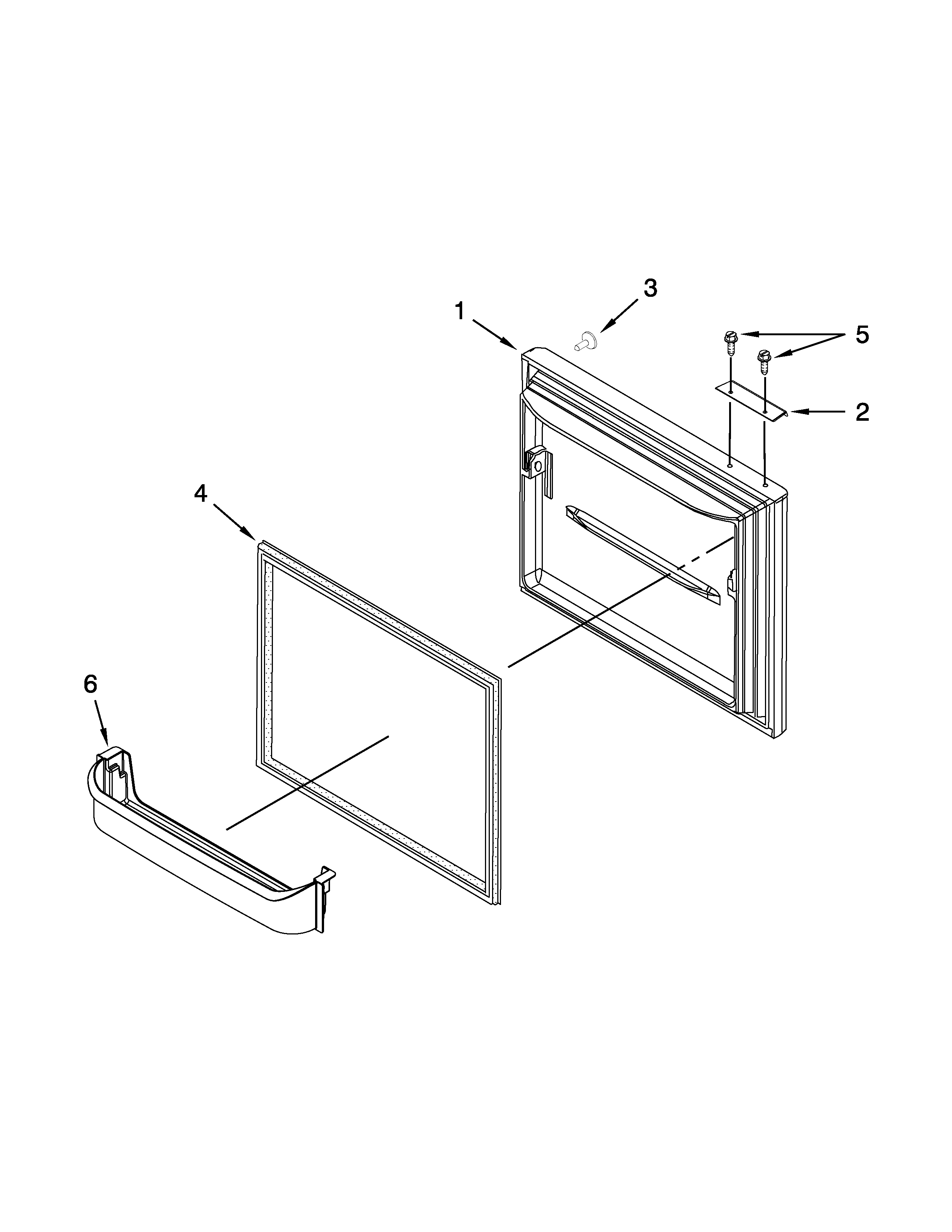 Kenmore 59669312010 freezer door parts diagram