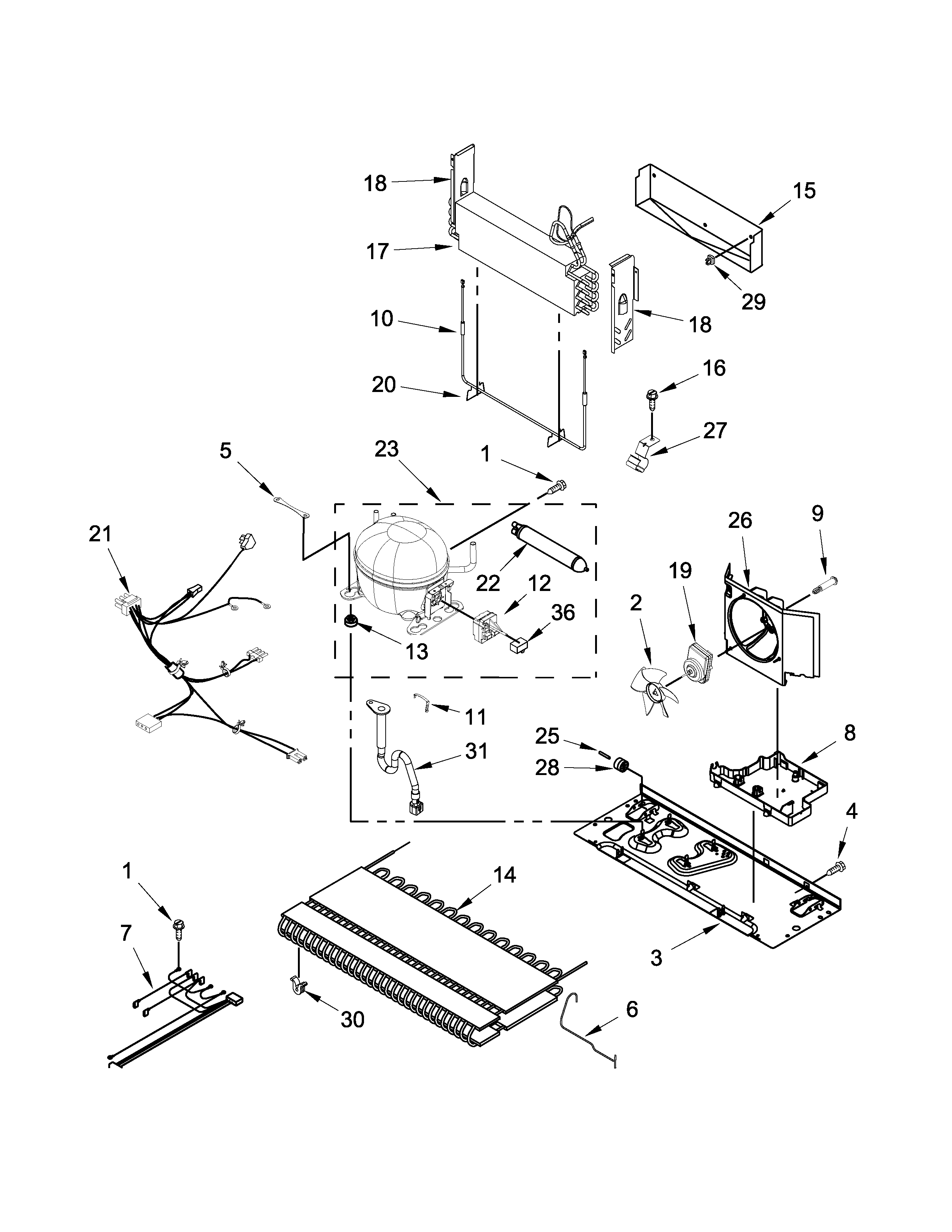 Kenmore 59669312010 unit parts diagram