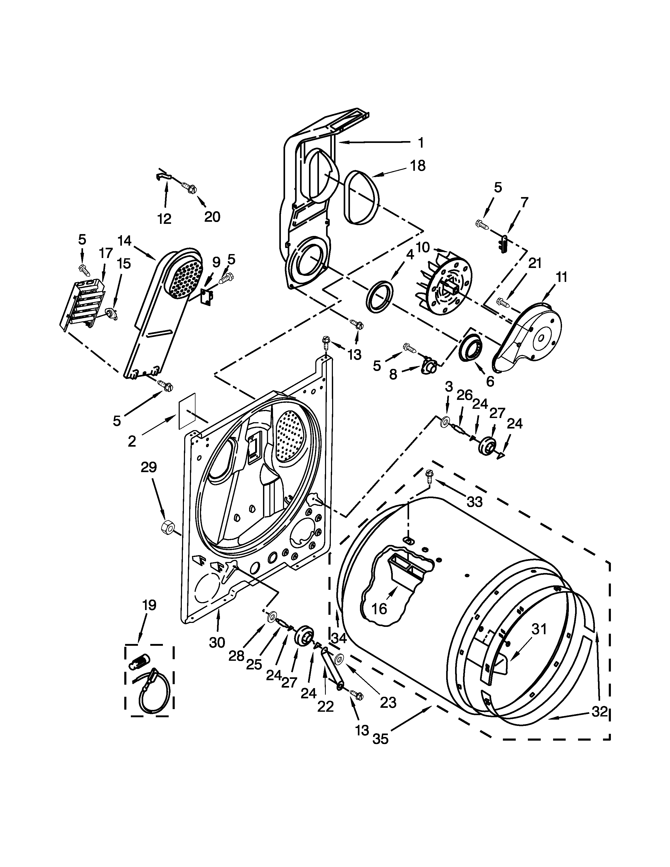 Kenmore 110C60112310 bulkhead parts diagram