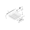 Kenmore 66513044K115 upper rack and track parts diagram