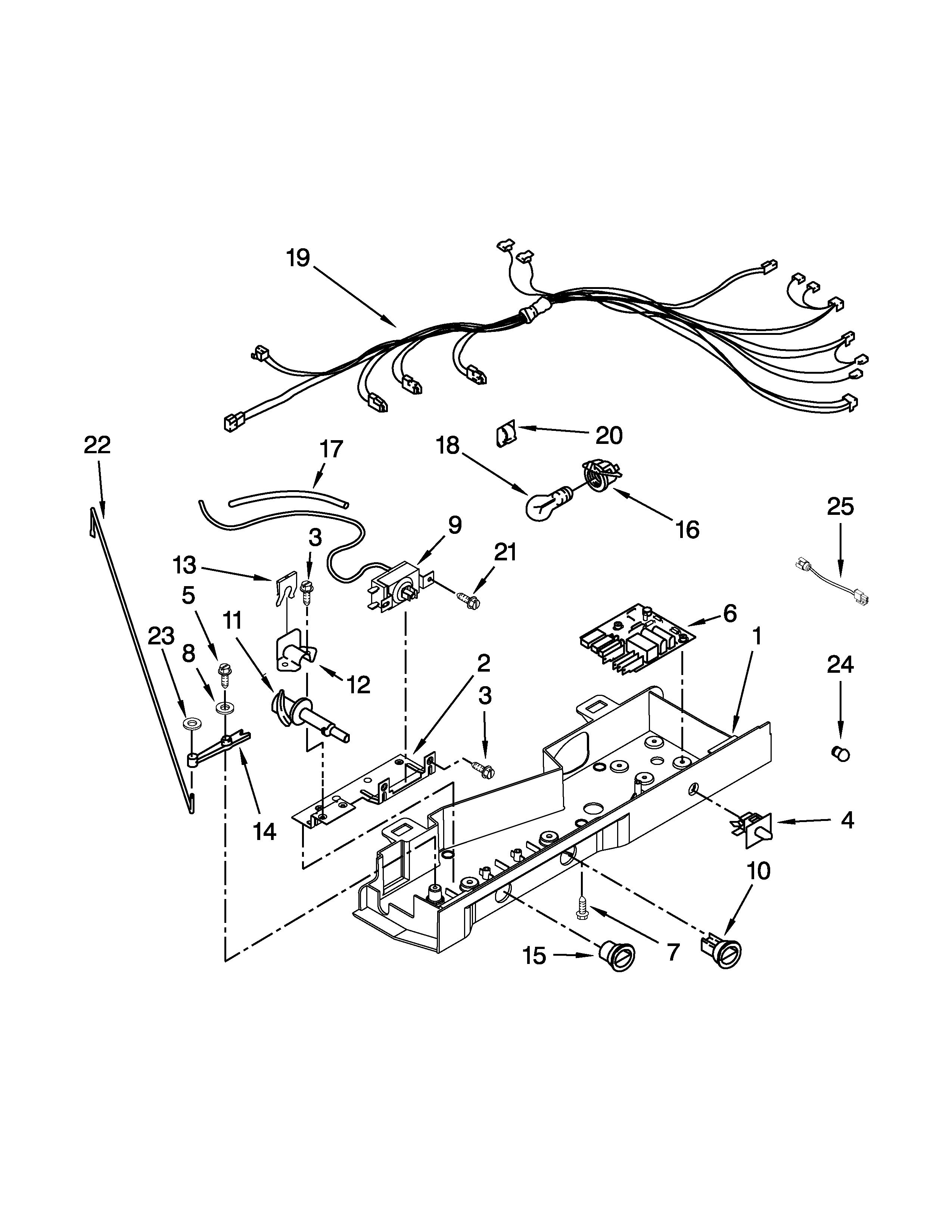 Kenmore 10650029211 control box parts diagram