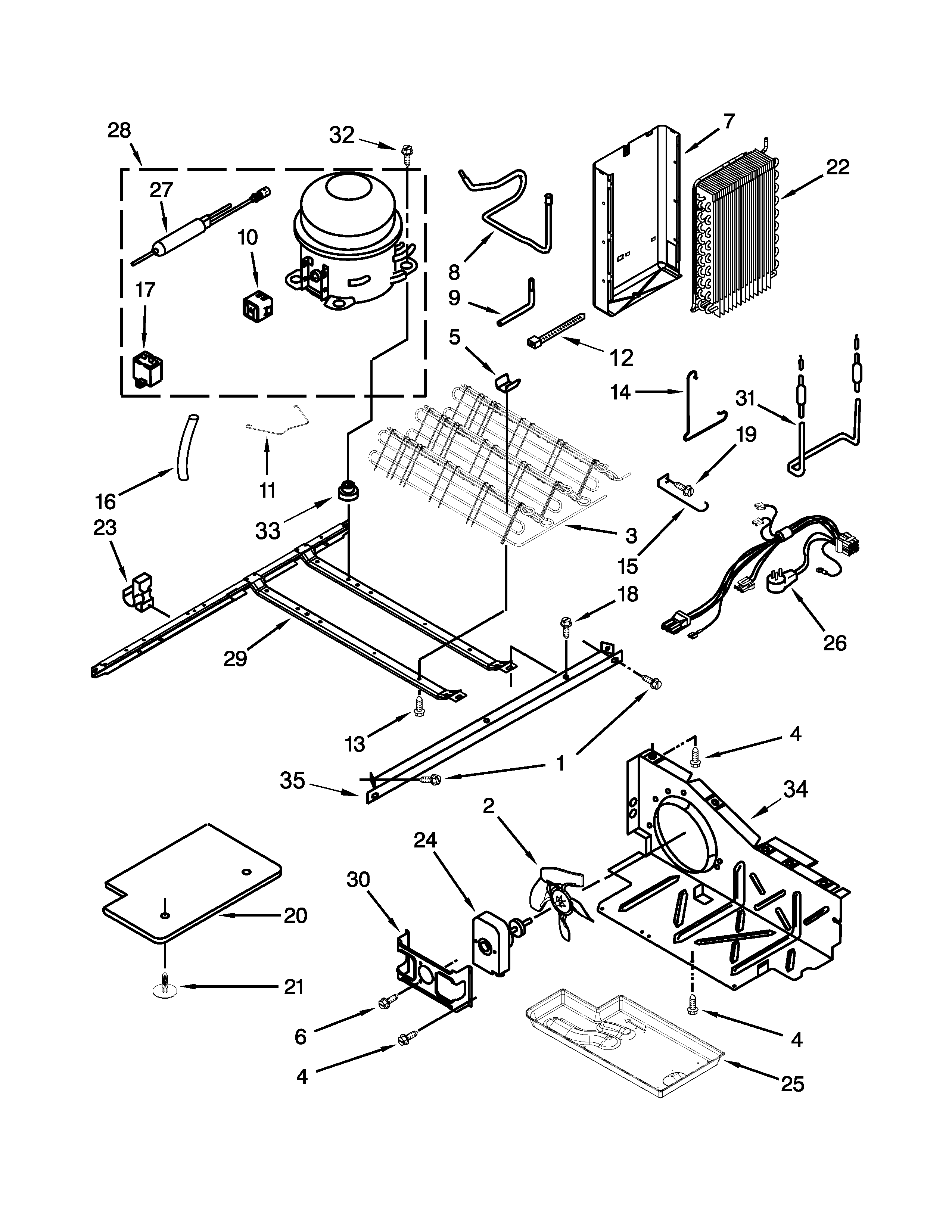 Kenmore 10641122211 unit parts diagram
