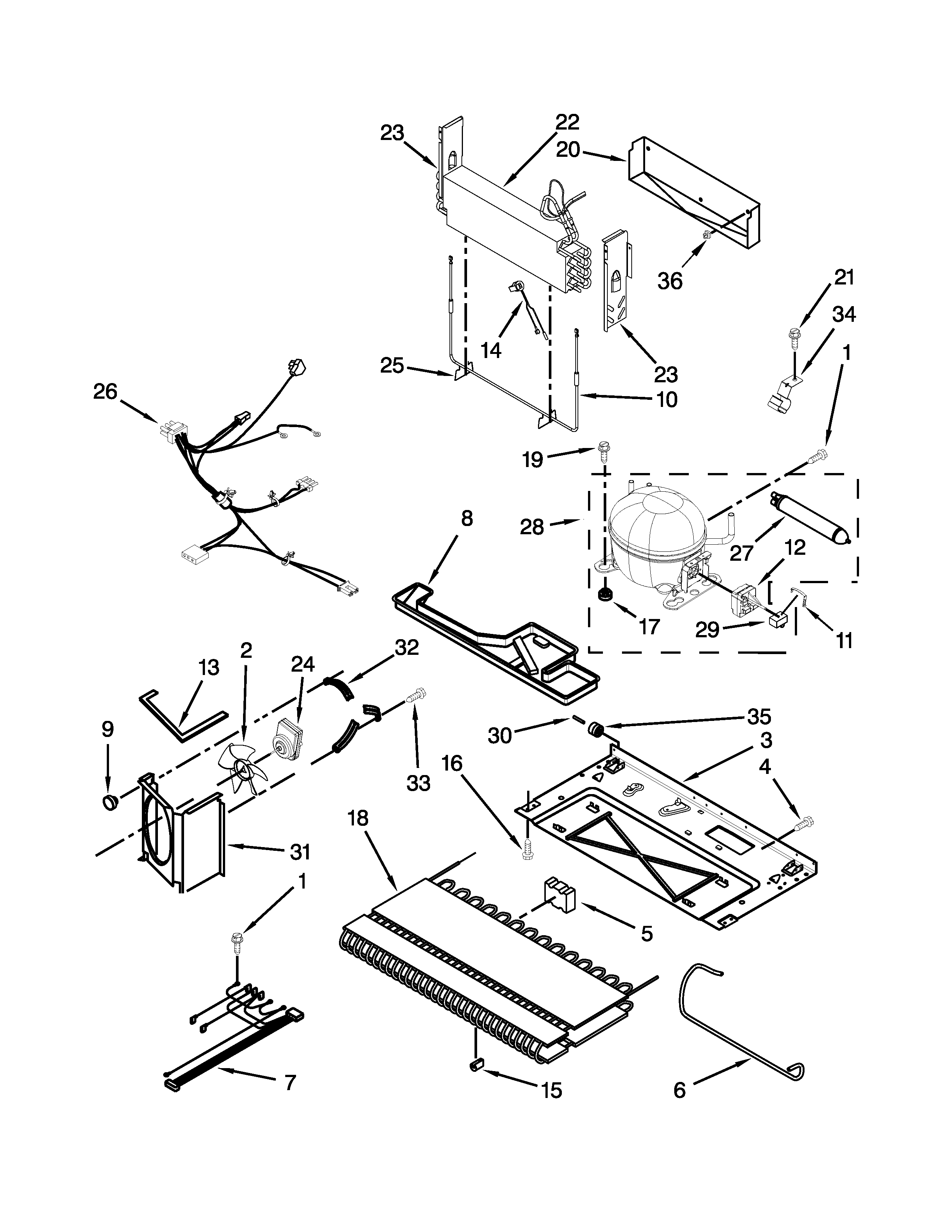 Kenmore Elite 59676263701 unit parts diagram
