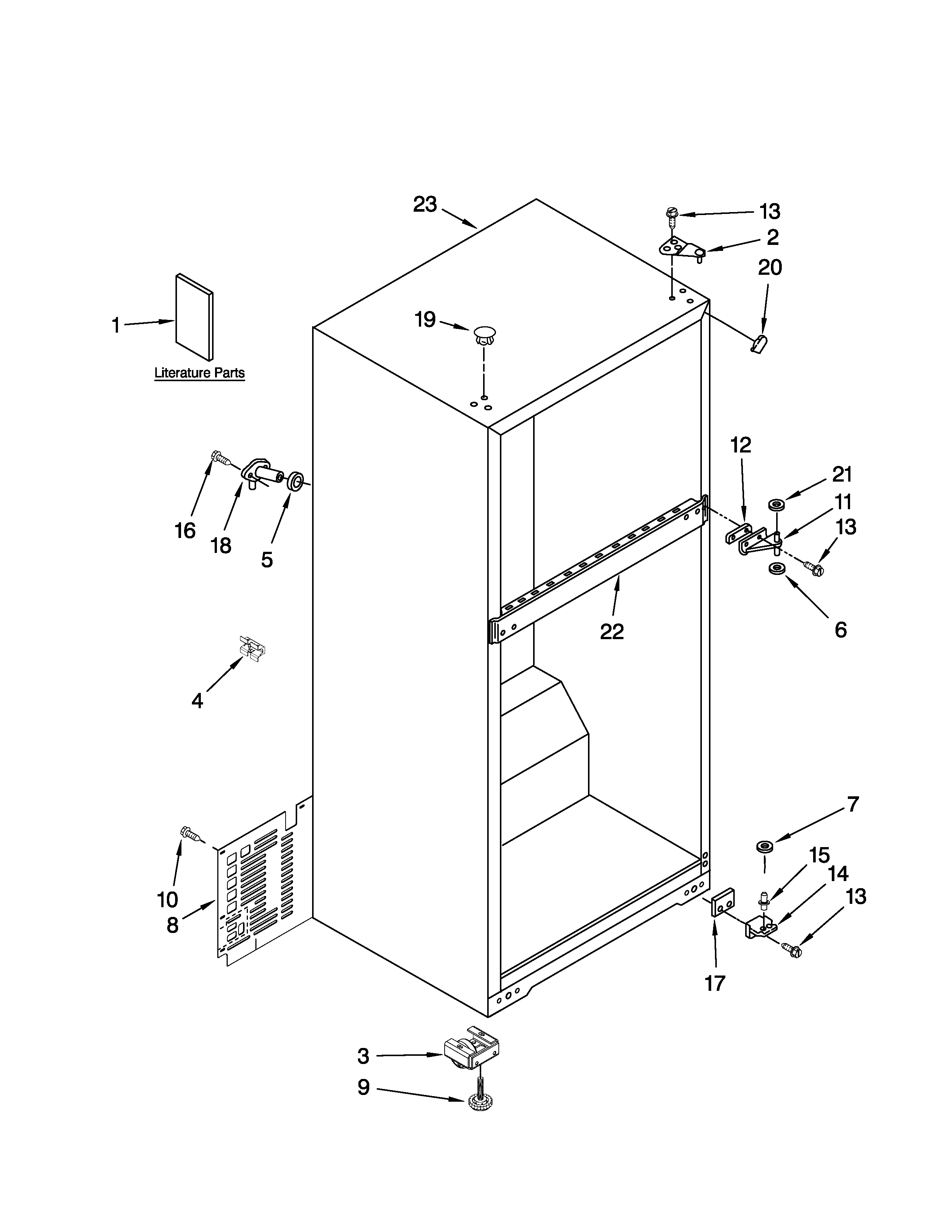 Kenmore 10670939900 cabinet parts diagram