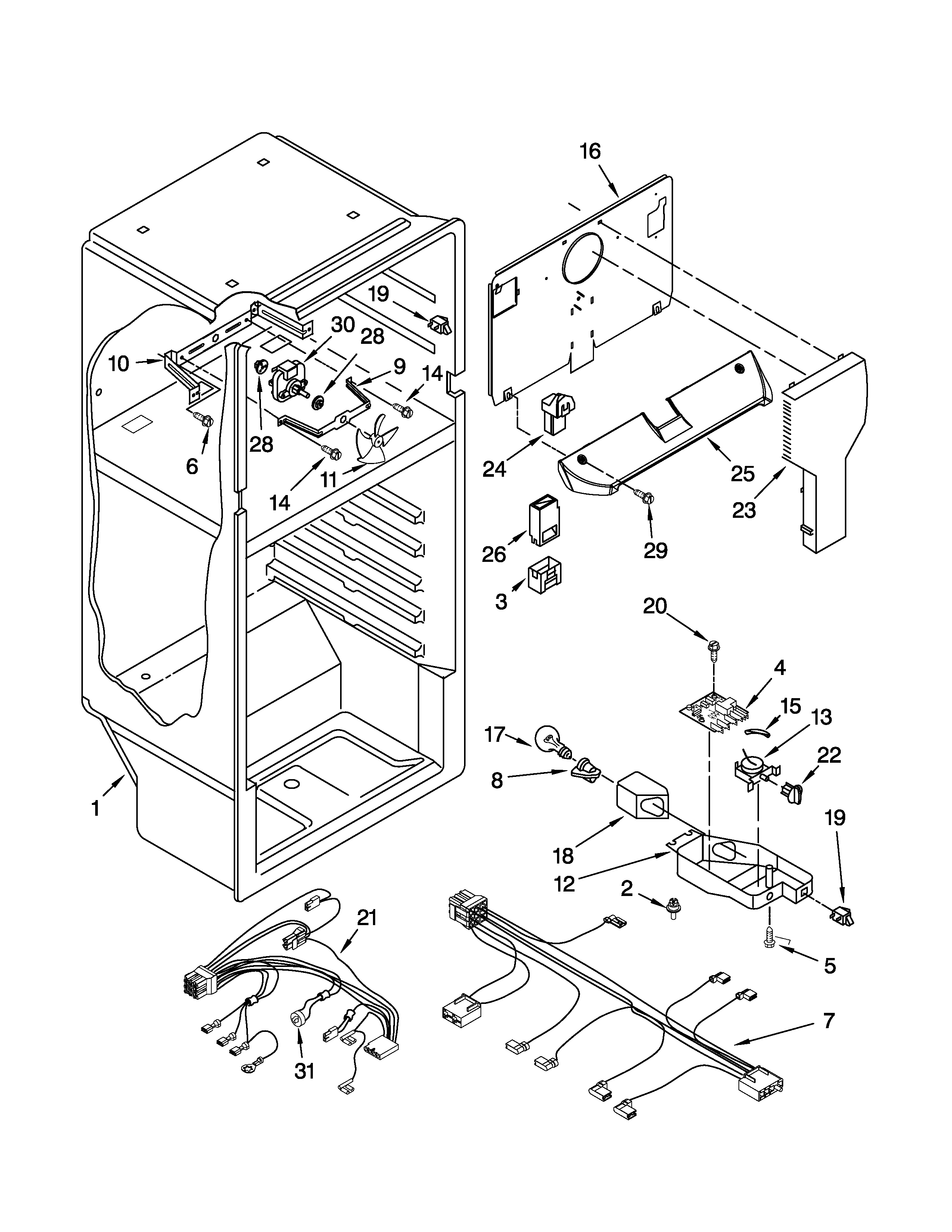 Kenmore 10670939900 liner parts diagram