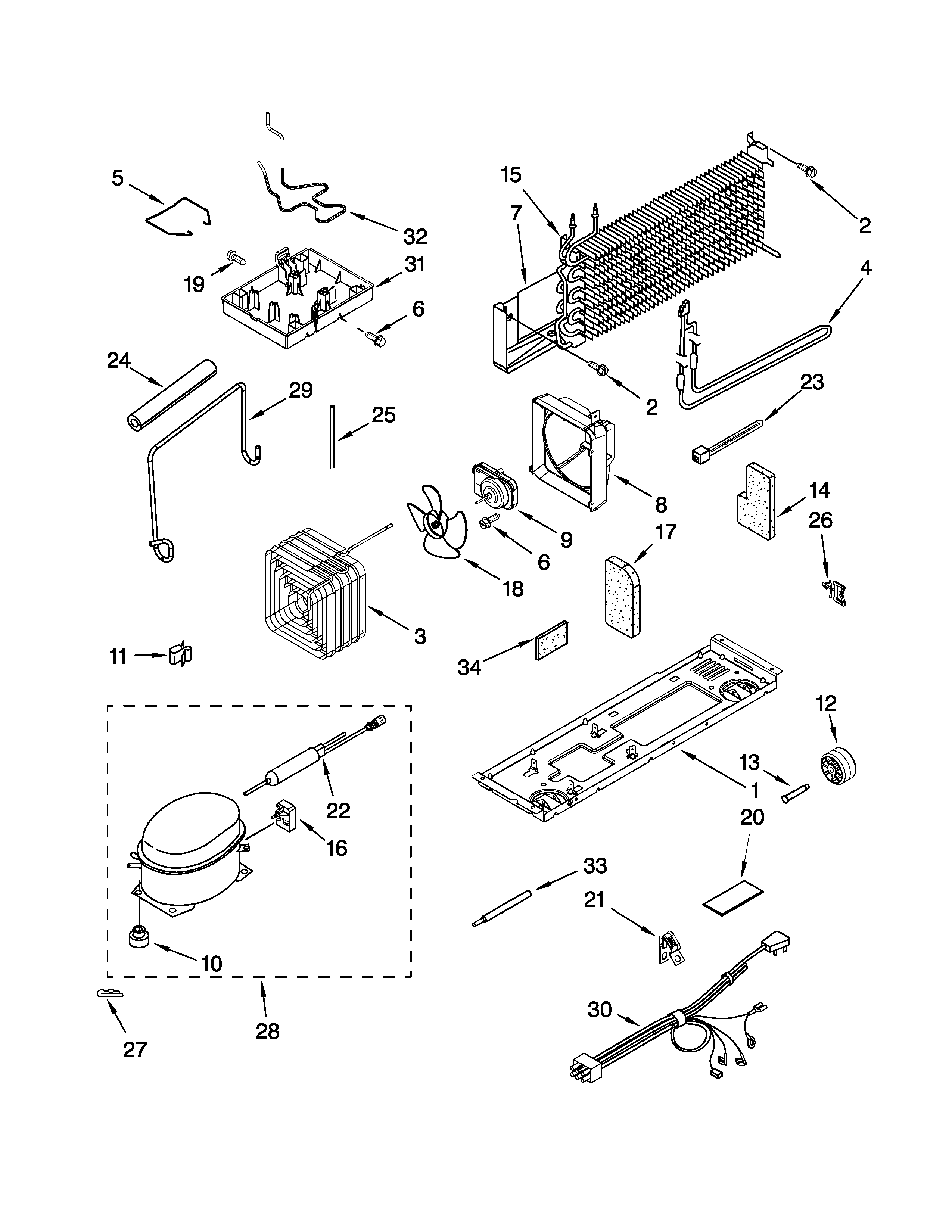 Kenmore 10670939900 unit parts diagram