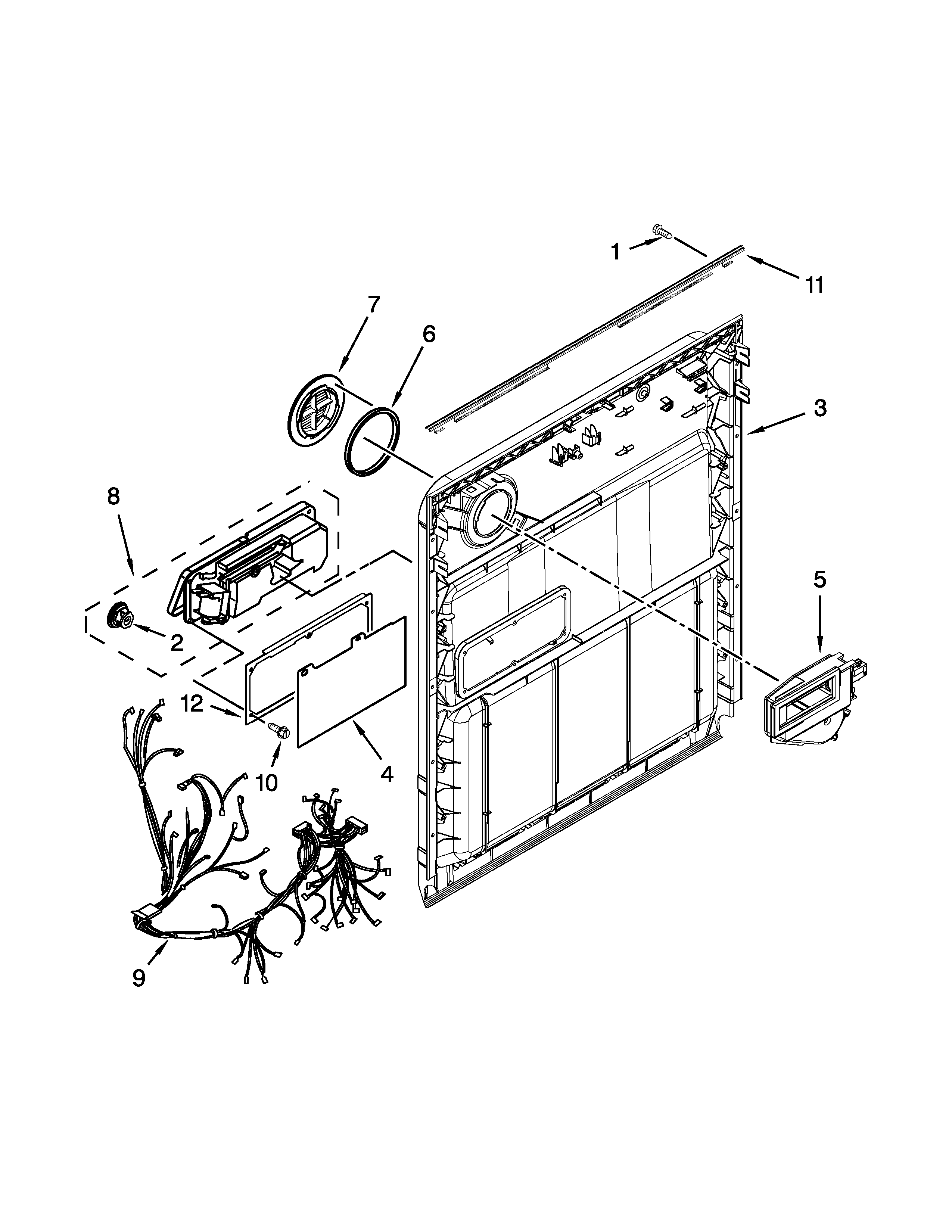 Kenmore 66513282K118 inner door parts diagram