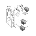 Kenmore Elite 10658703801 freezer liner parts diagram