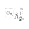 Kenmore 10651136210 motor and ice container parts diagram