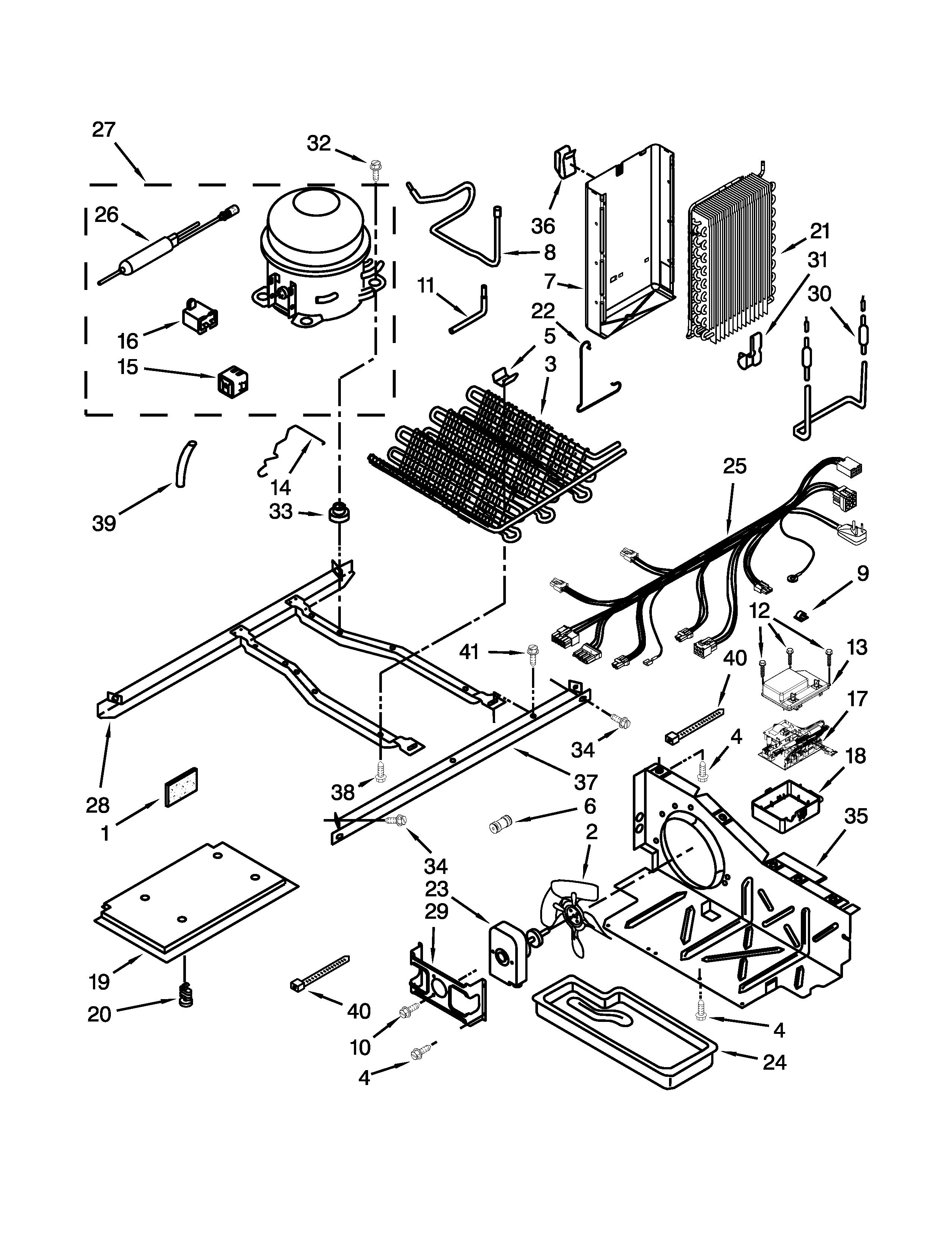 Kenmore Elite 10658714800 unit parts diagram