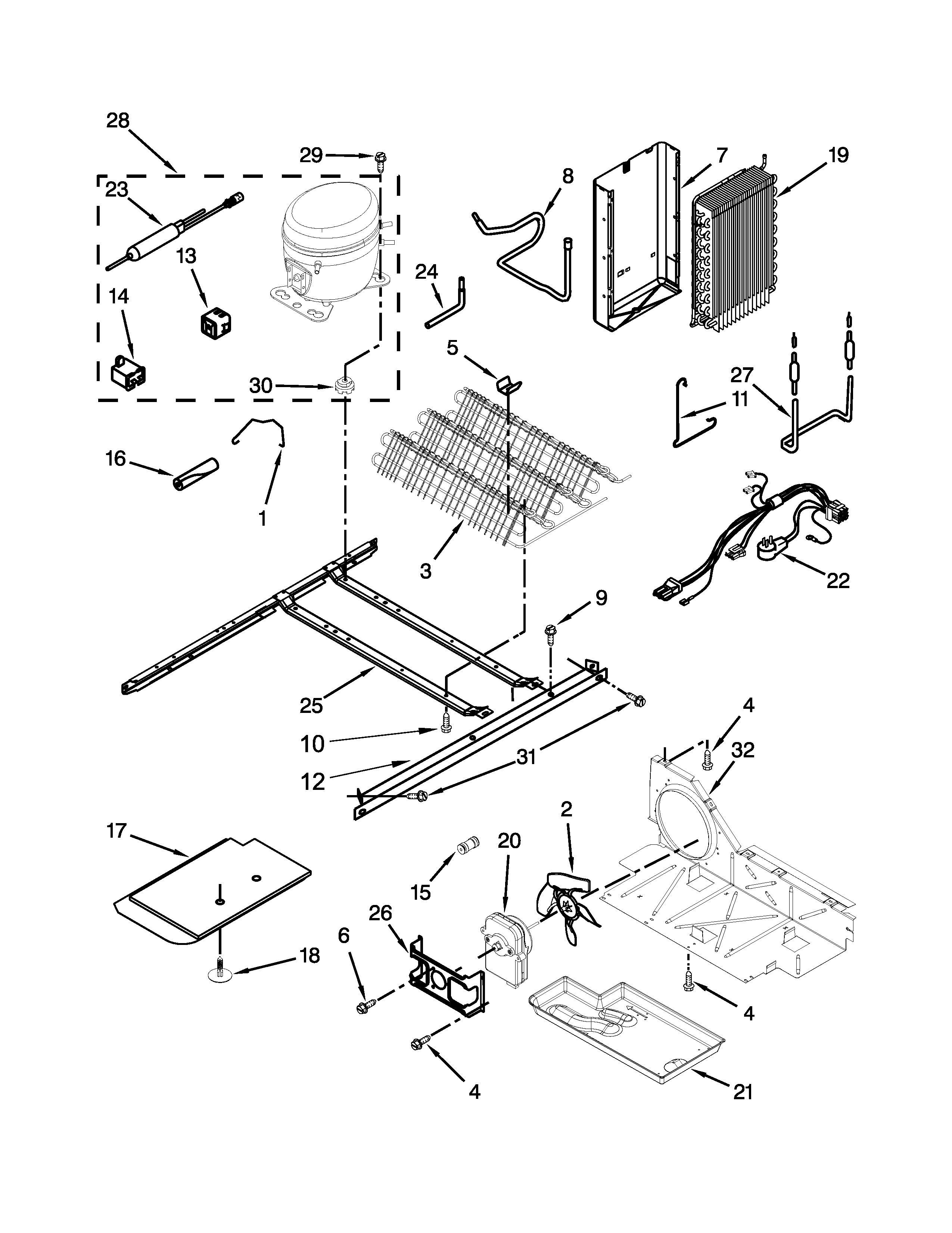 Kenmore 10651793411 unit parts diagram