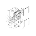 Kenmore Elite 66512763K312 tub and frame parts diagram