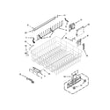 Kenmore Elite 66512763K312 upper rack and rinse parts diagram