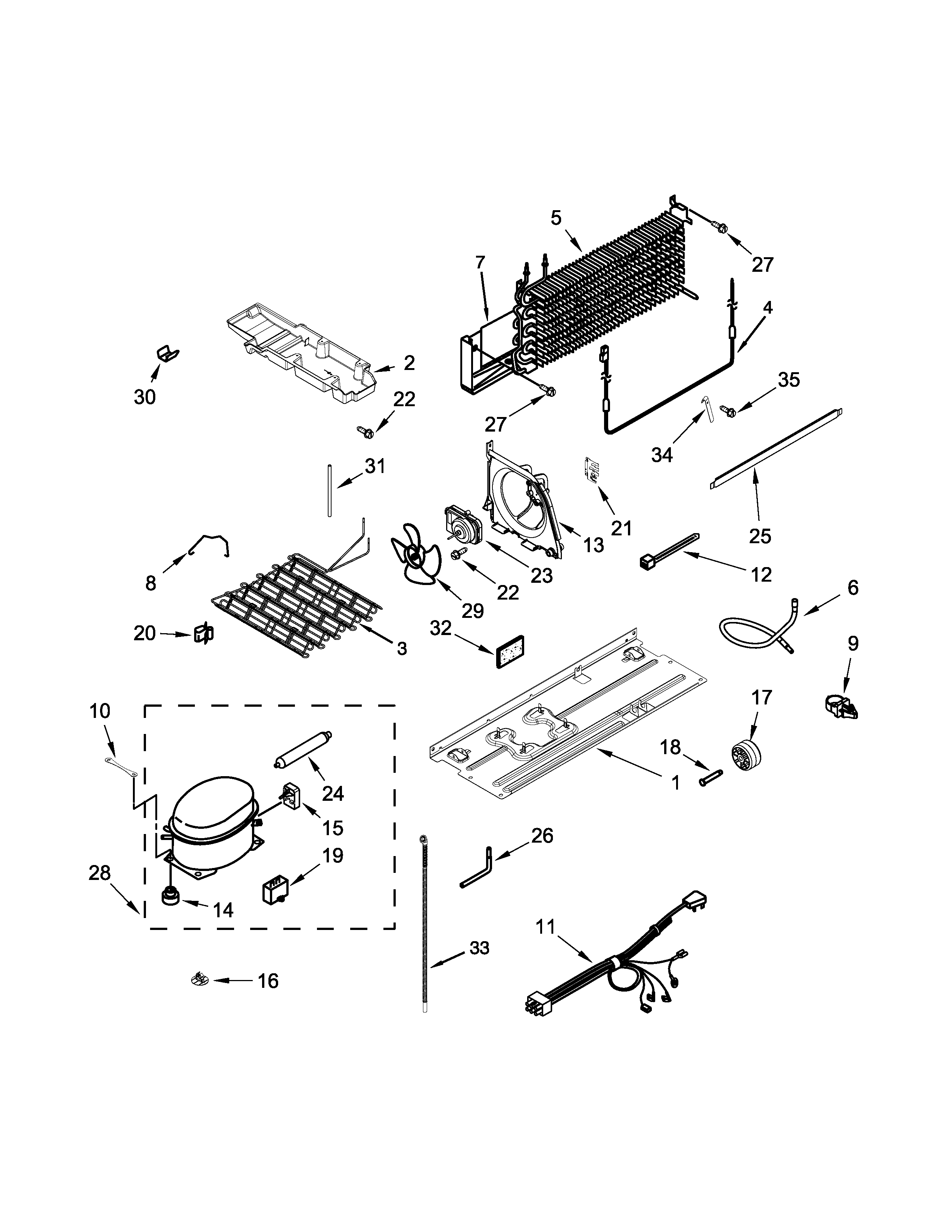 Kenmore 10670219410 unit parts diagram