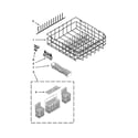 Kenmore Elite 66514043K015 lower rack parts diagram