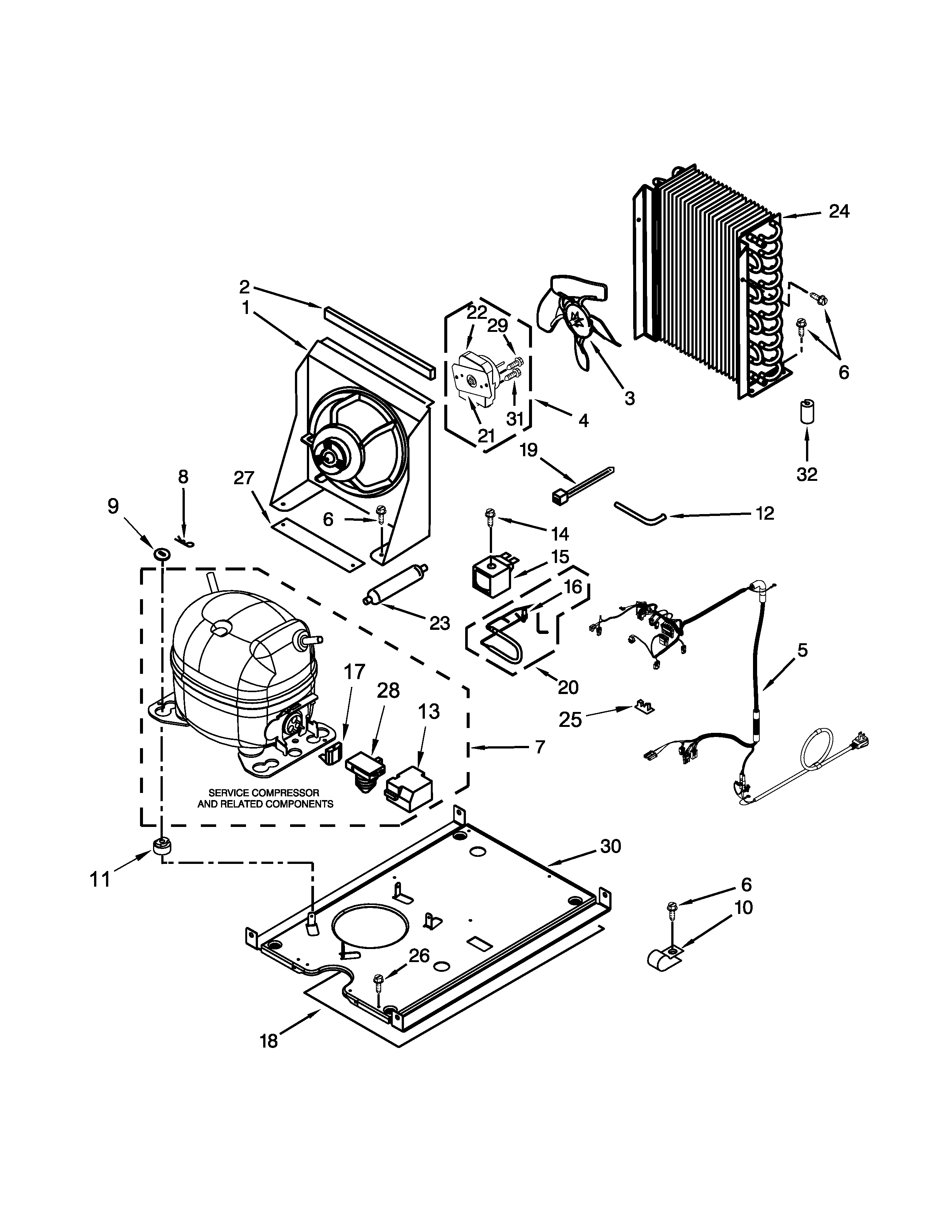 Kenmore 10689553100 unit parts diagram