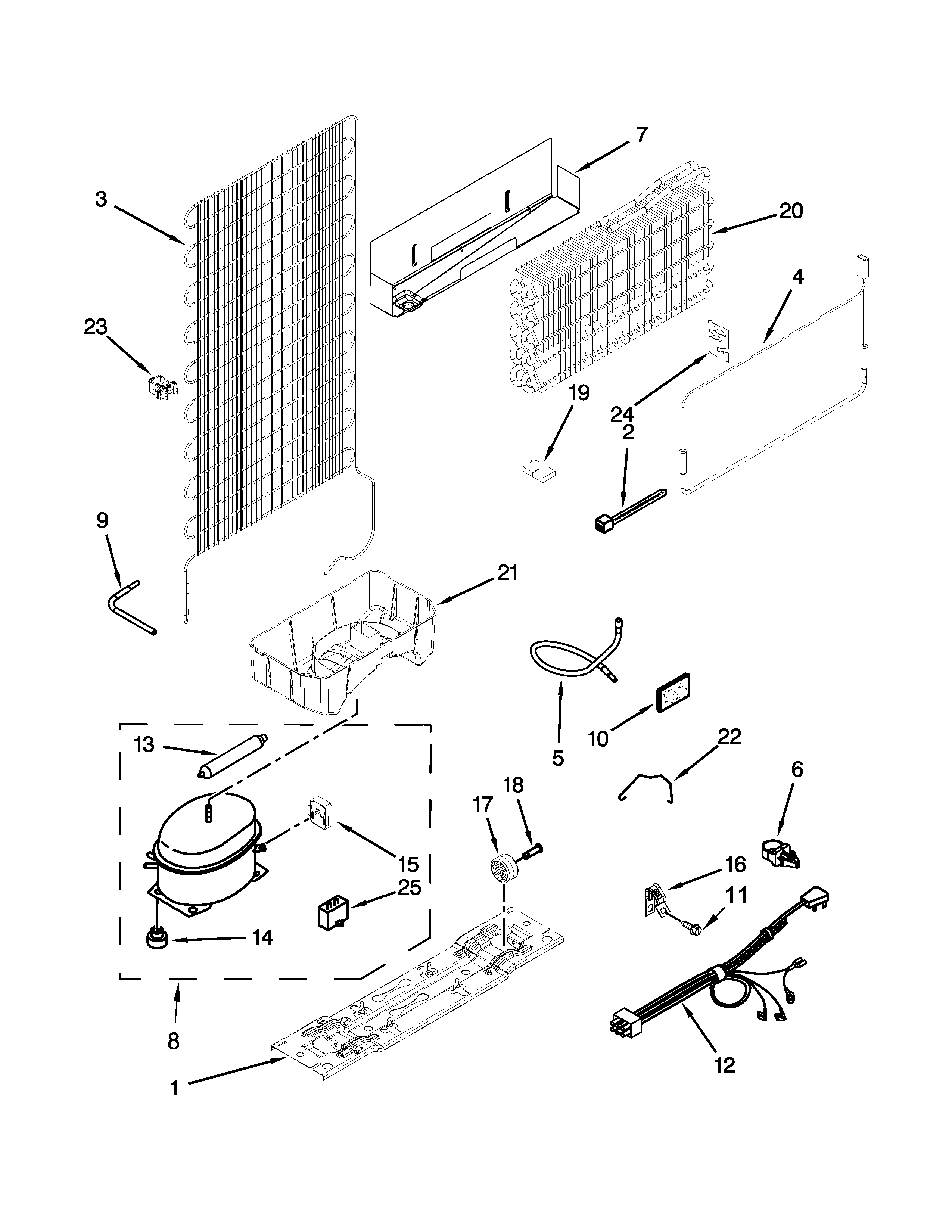 Kenmore 10676399411 unit parts diagram