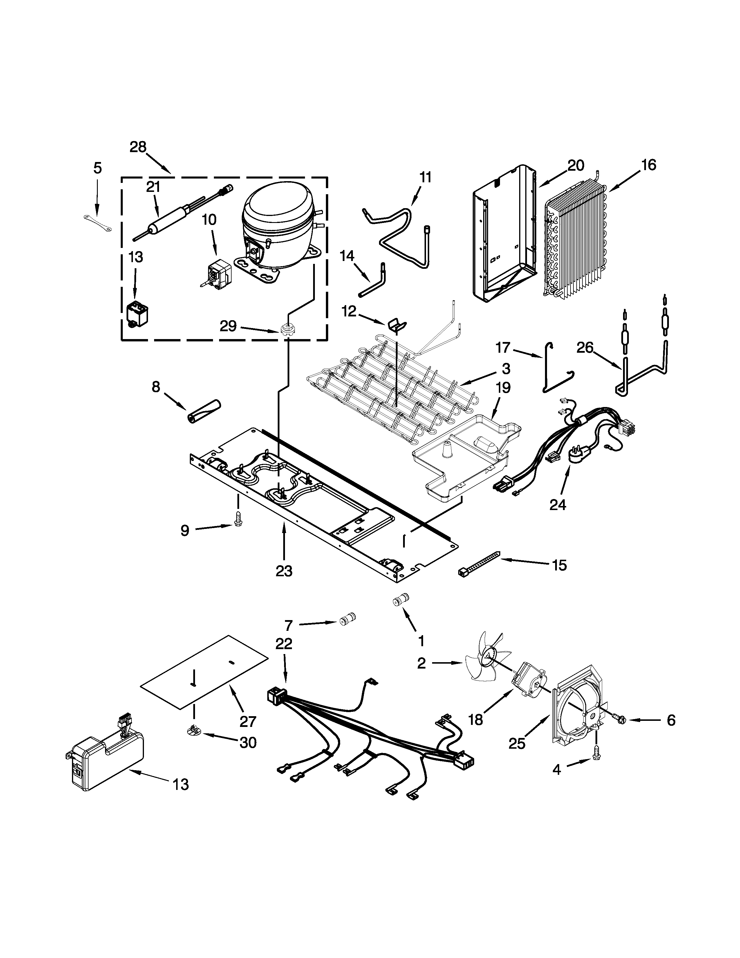 Kenmore Elite 10651713410 unit parts diagram
