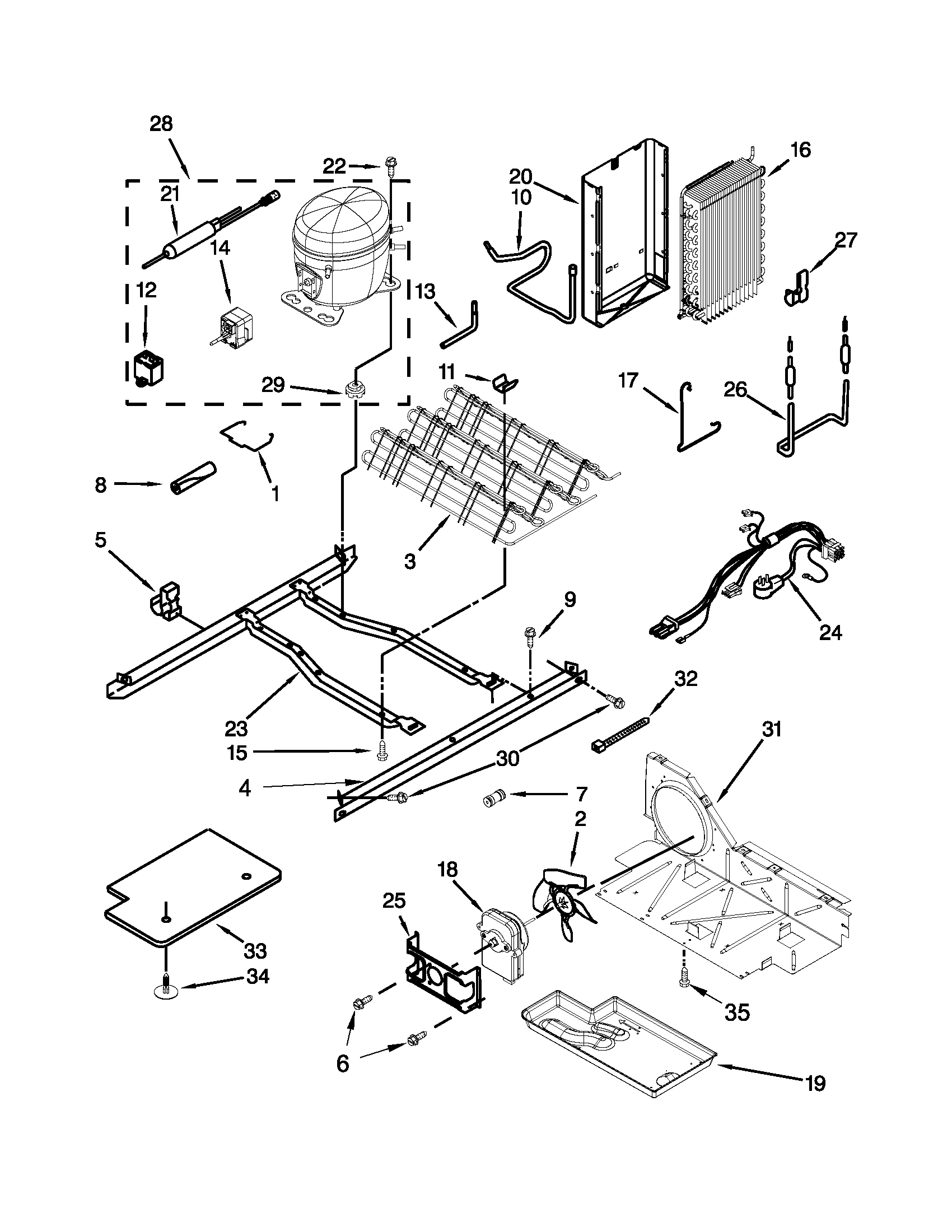 Kenmore 10651122210 unit parts diagram