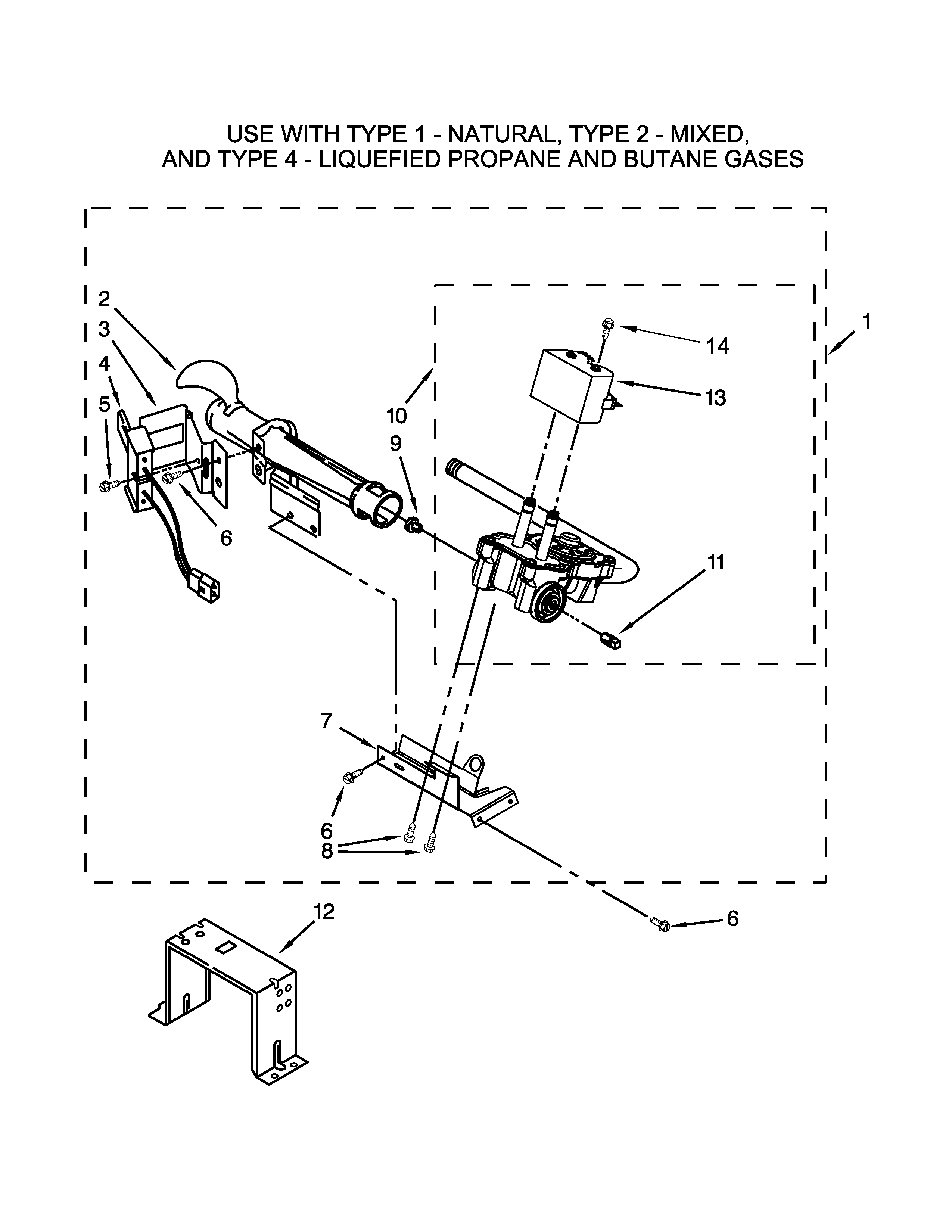 Kenmore 110C72442510 w10336852 burner assembly parts diagram