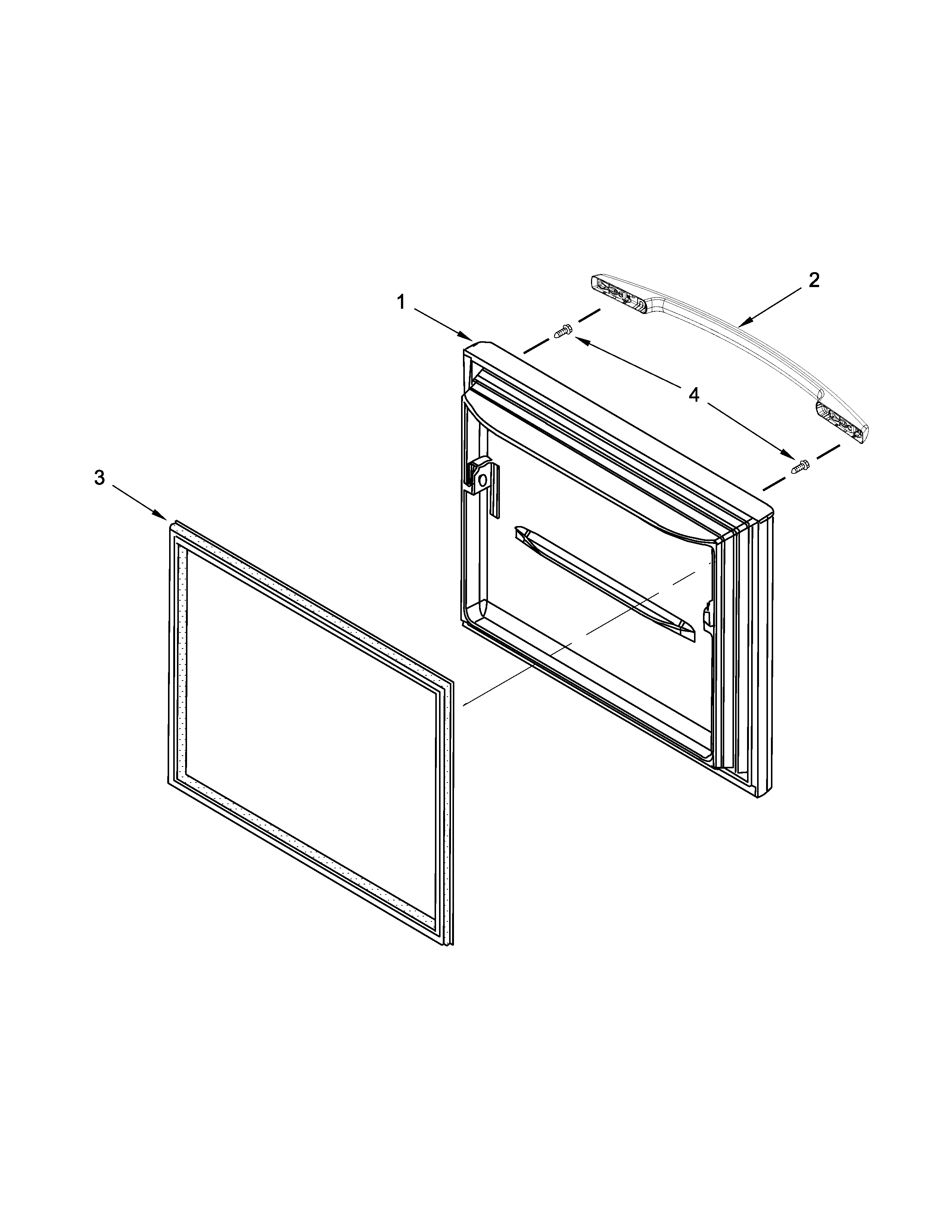 Kenmore 59679313510 freezer door parts diagram