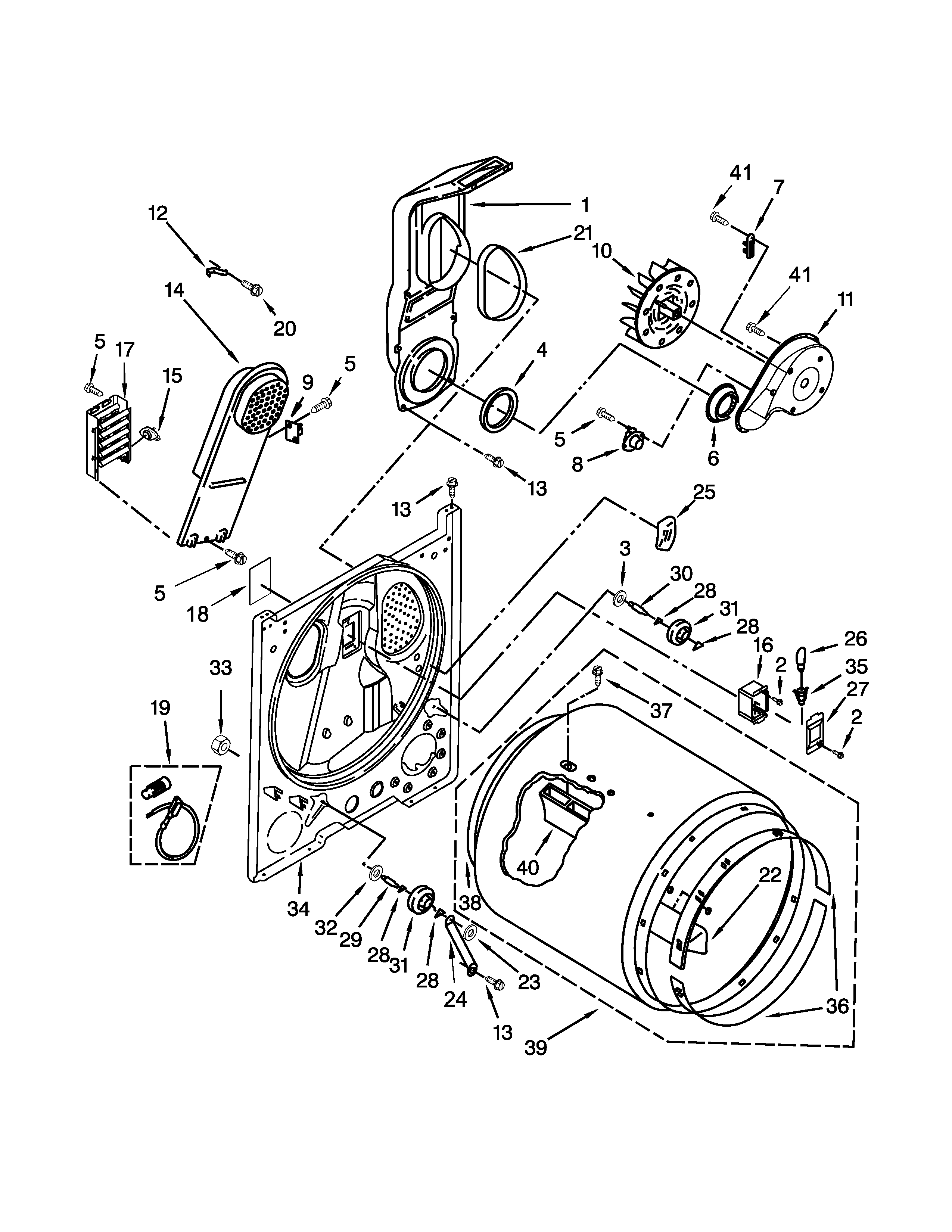 Kenmore 110C65132411 bulkhead parts diagram
