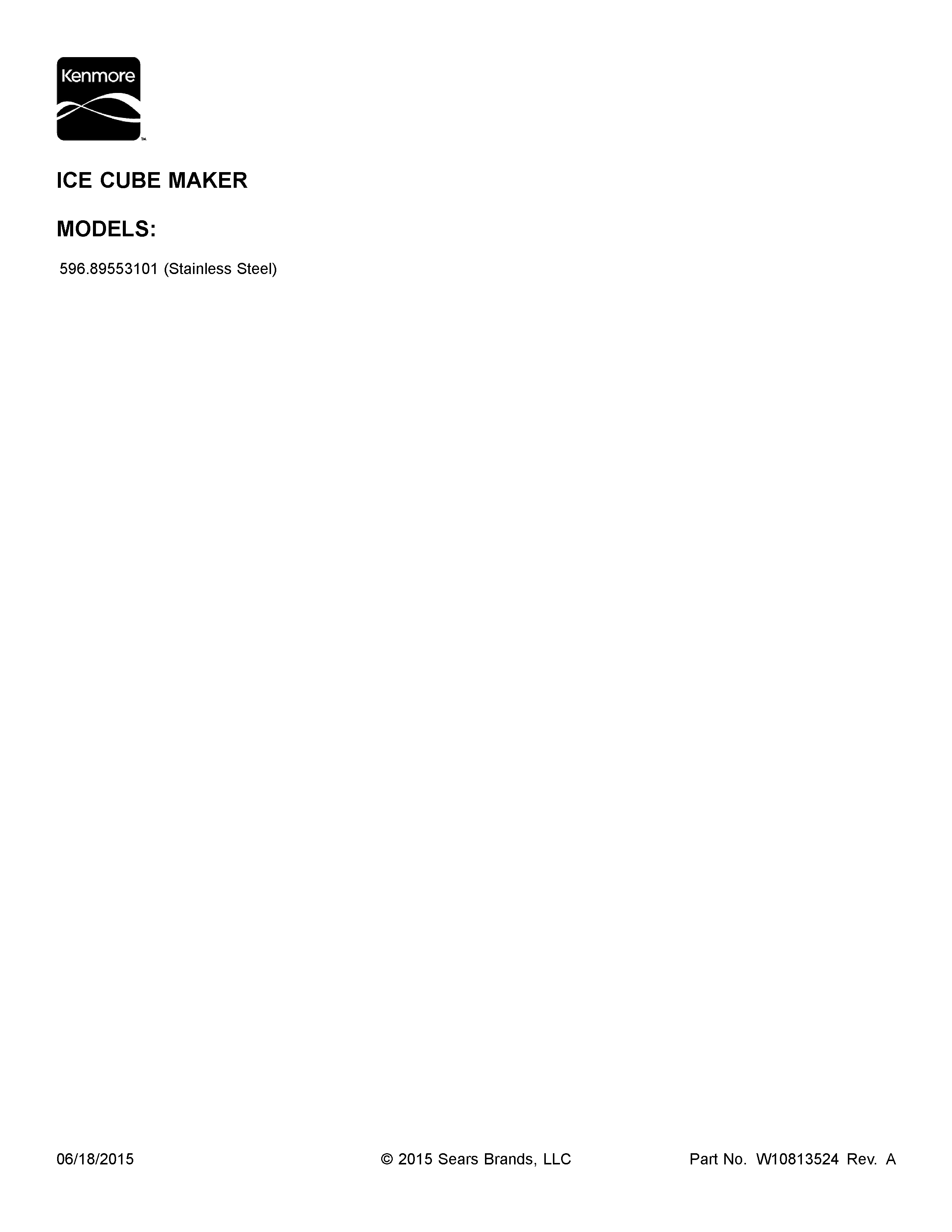 Kenmore 59689553101 cover sheet diagram