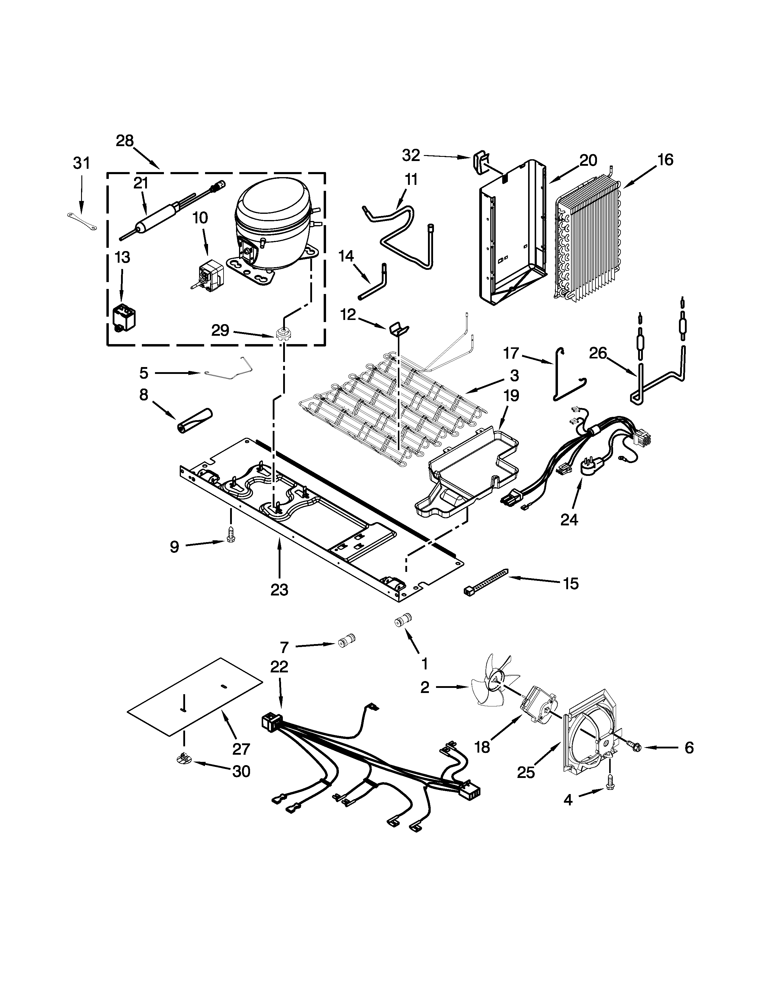Kenmore 10651782412 unit parts diagram