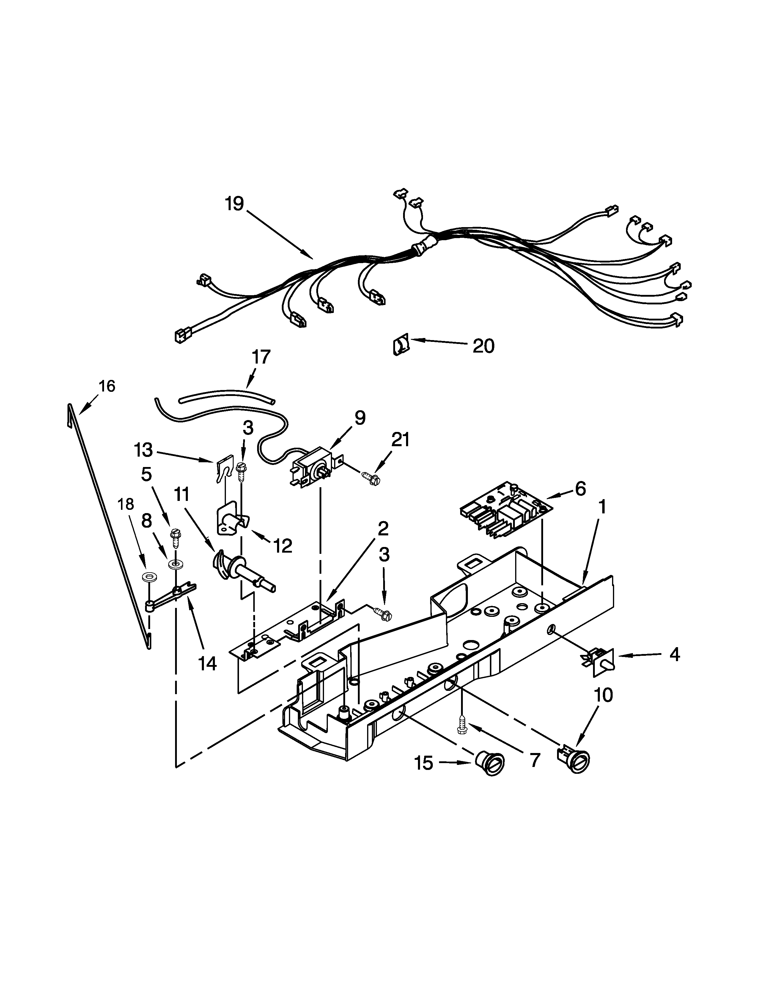 Kenmore 10641129213 control box parts diagram