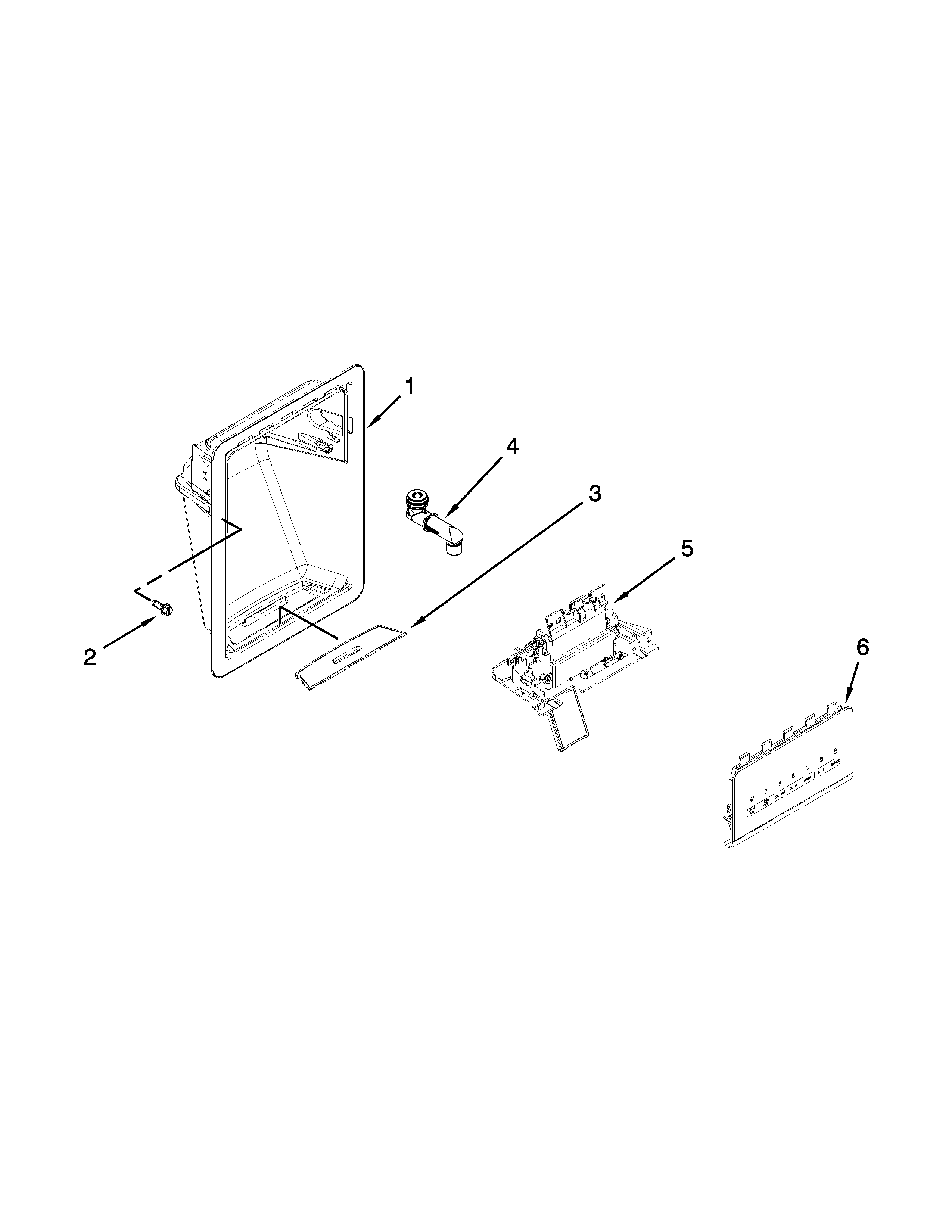 Kenmore 10651129212 dispenser parts diagram