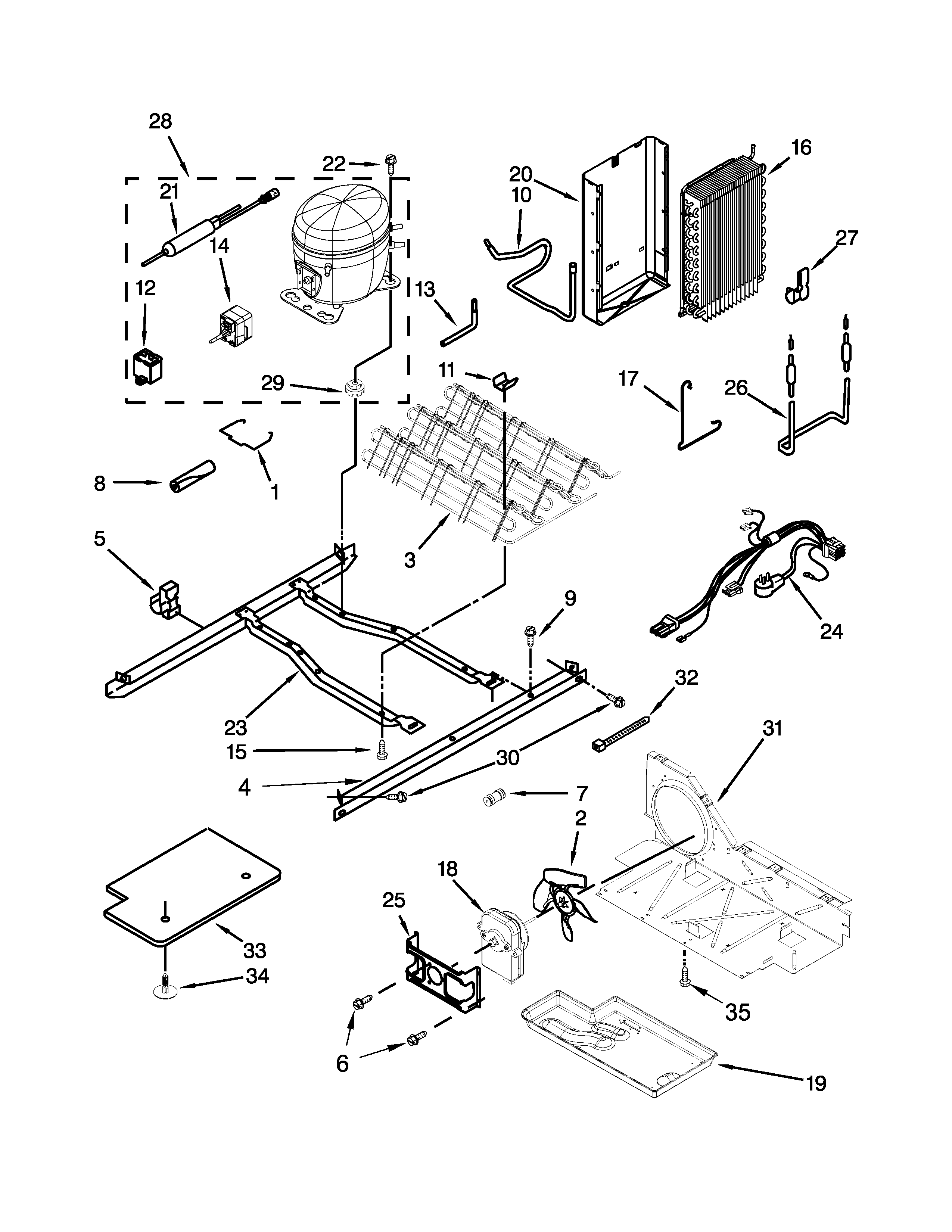 Kenmore 10651129212 unit parts diagram