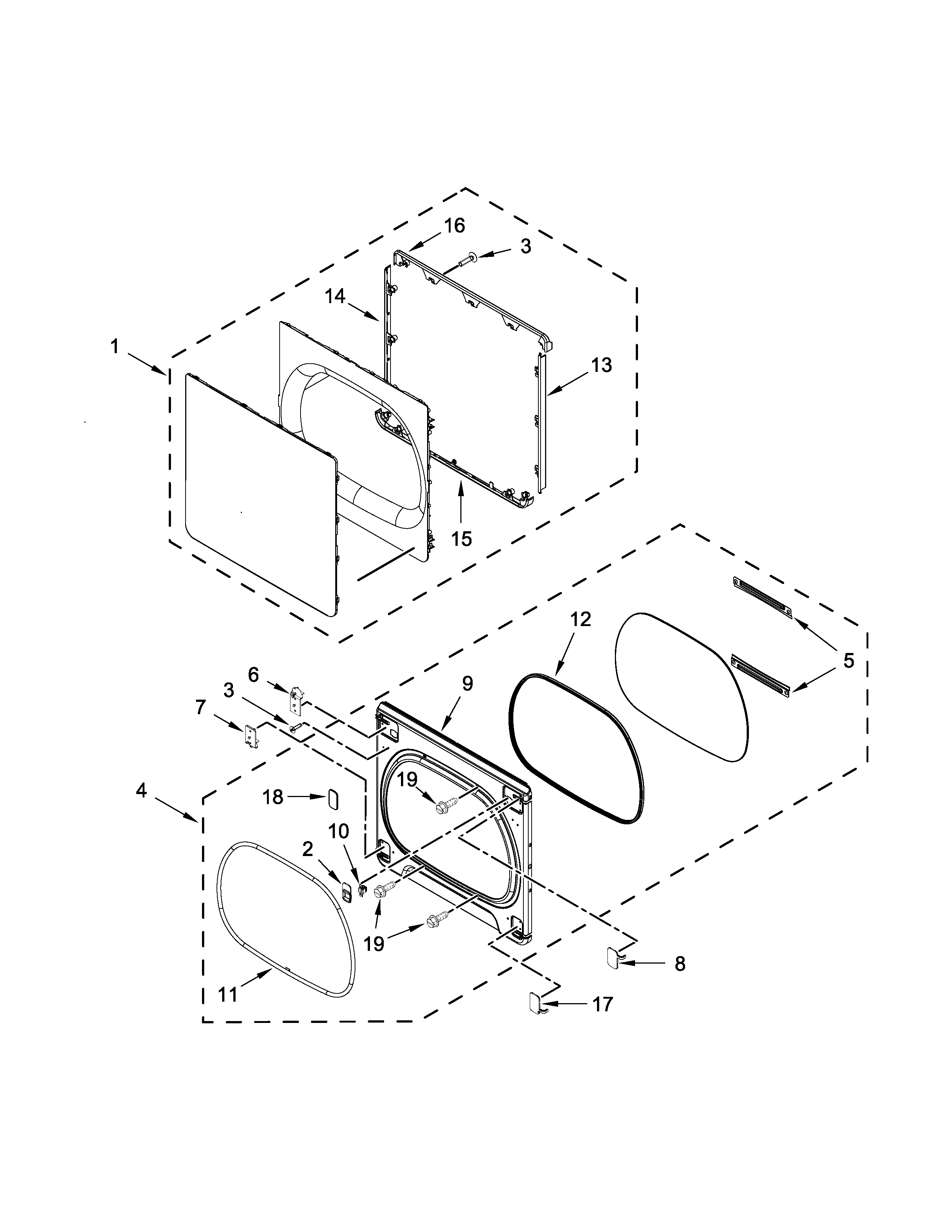 Kenmore 11068132412 door parts diagram