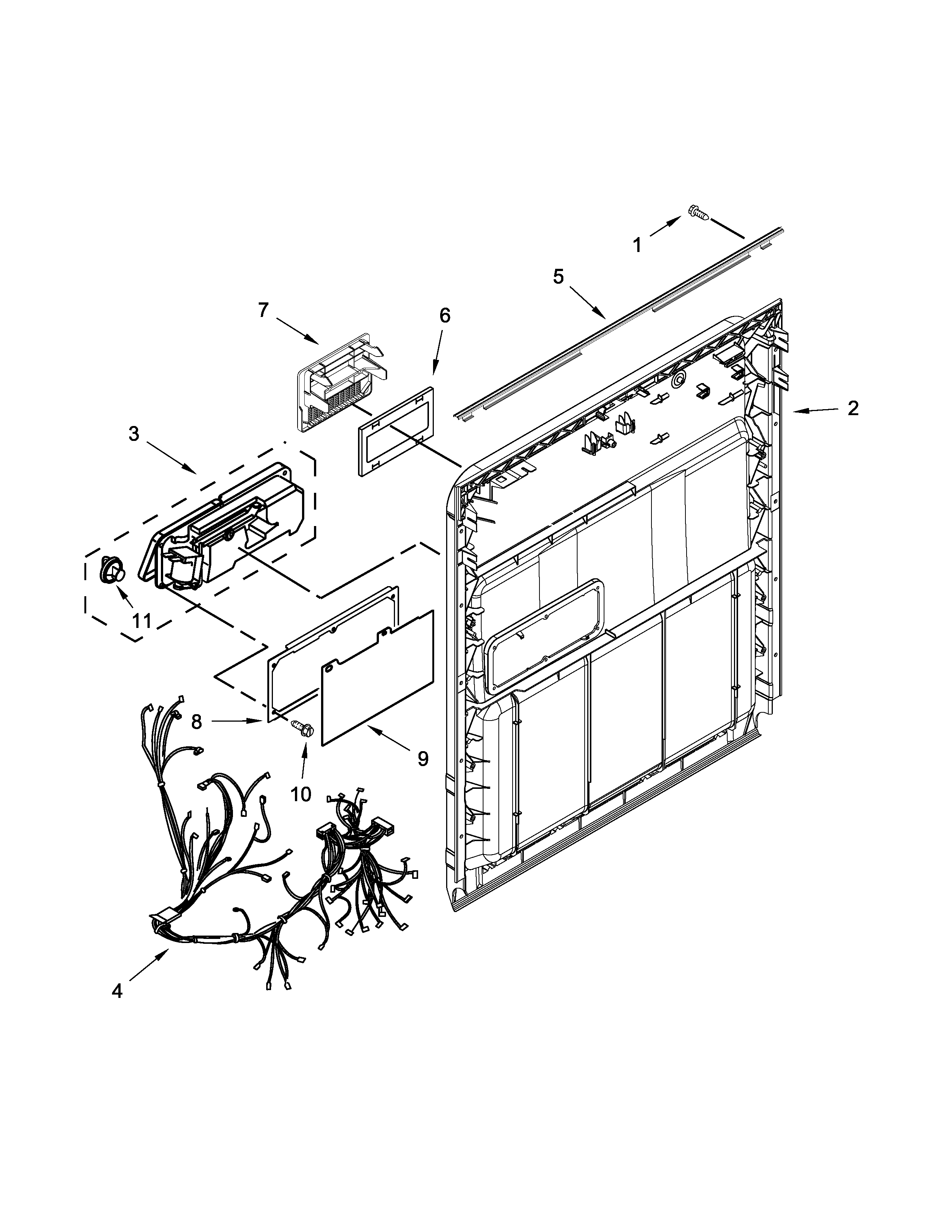 Kenmore 66514423N510 inner door parts diagram