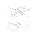 Kenmore 11068133413 top and console parts diagram