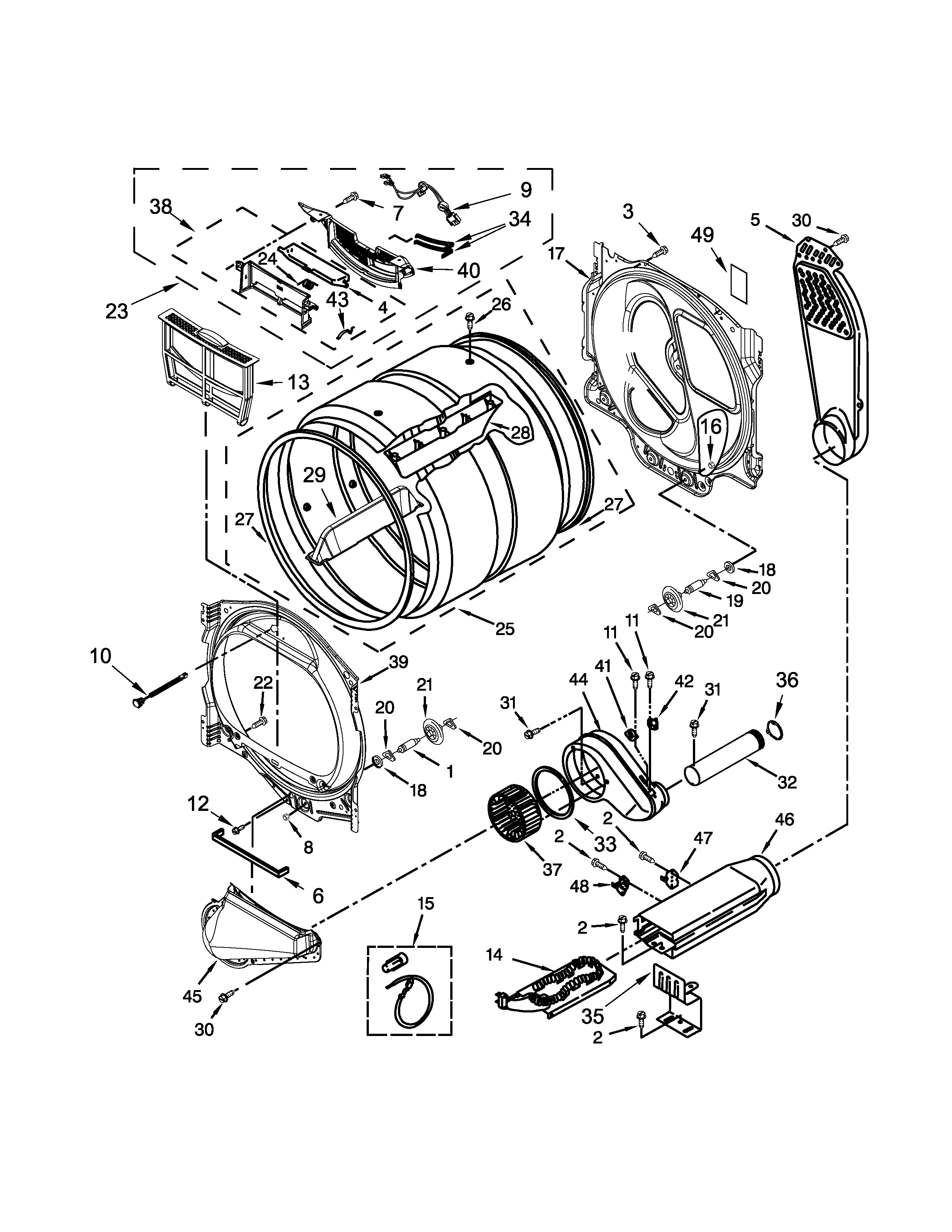 Kenmore 11068133413 bulkhead parts diagram