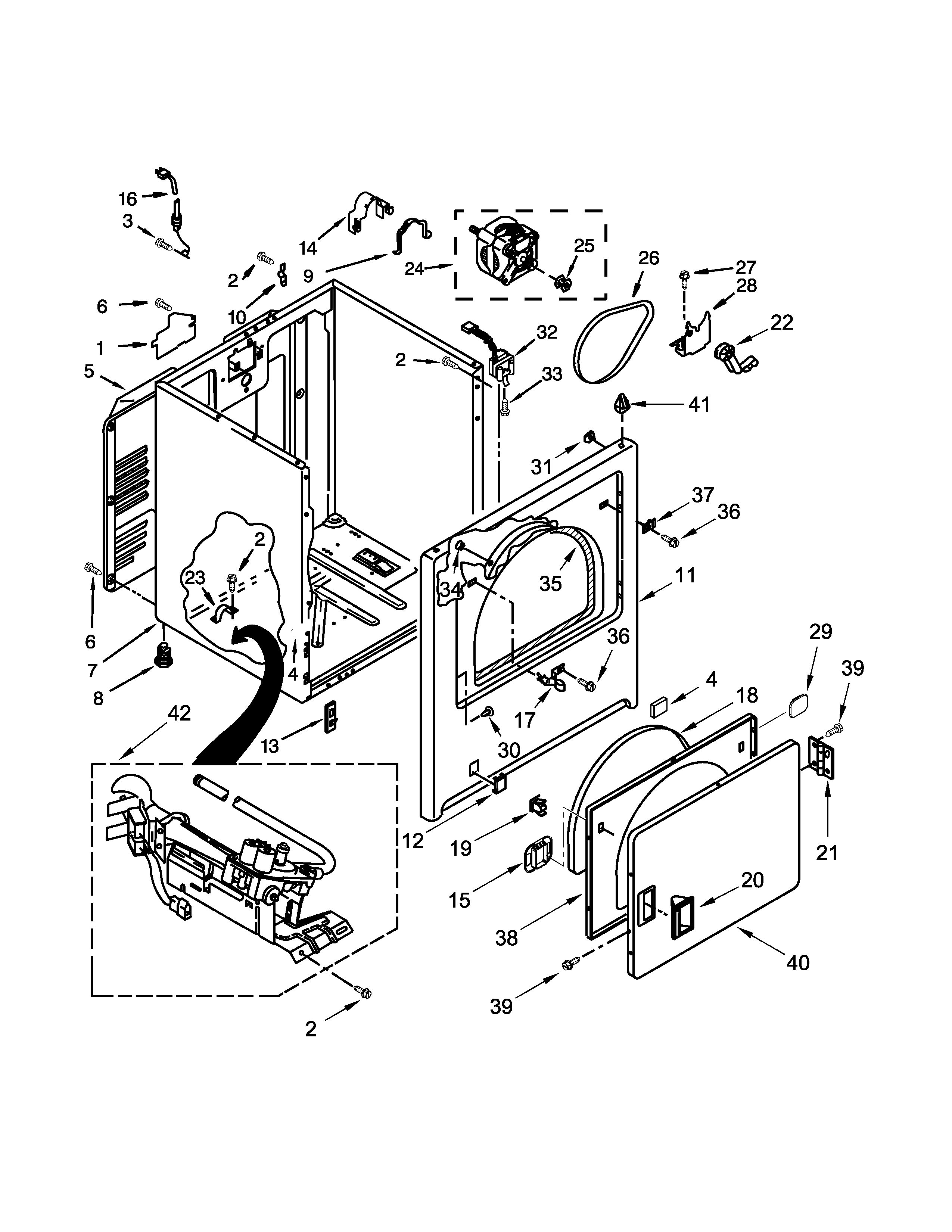 Kenmore 1107012512 cabinet parts diagram