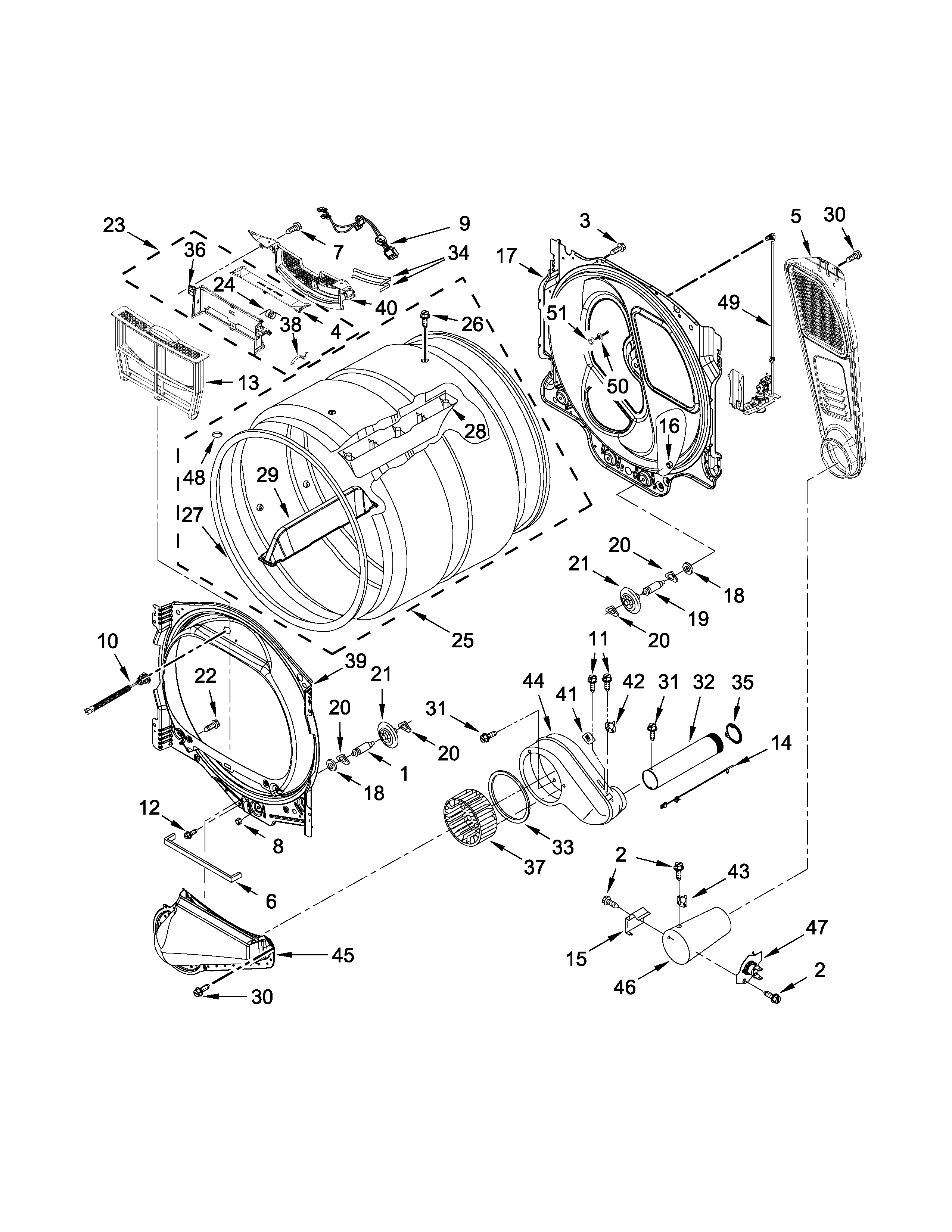 Kenmore 11079132413 bulkhead parts diagram