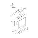 Kenmore 66517159K217 door and panel parts diagram