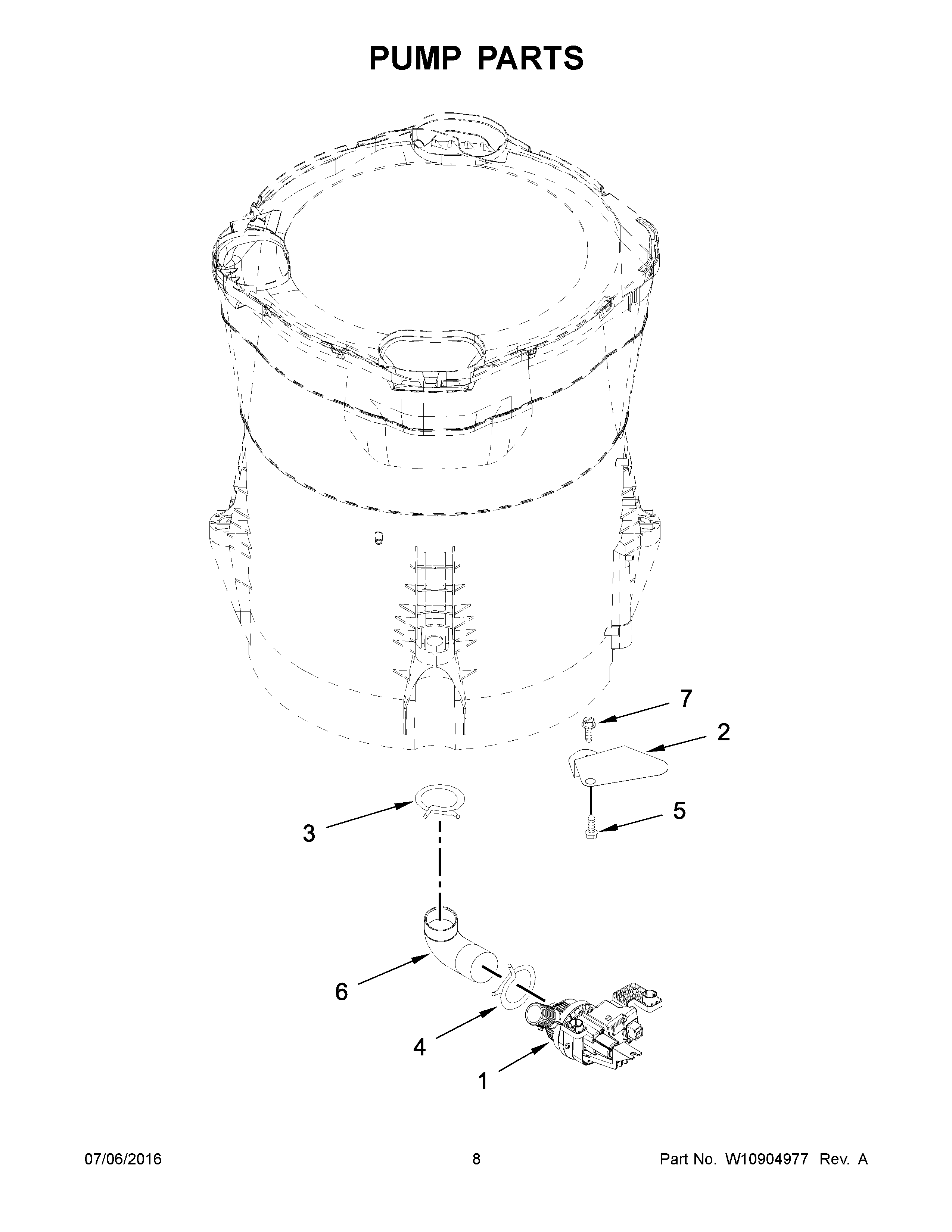 Kenmore 11027132411 pump parts diagram