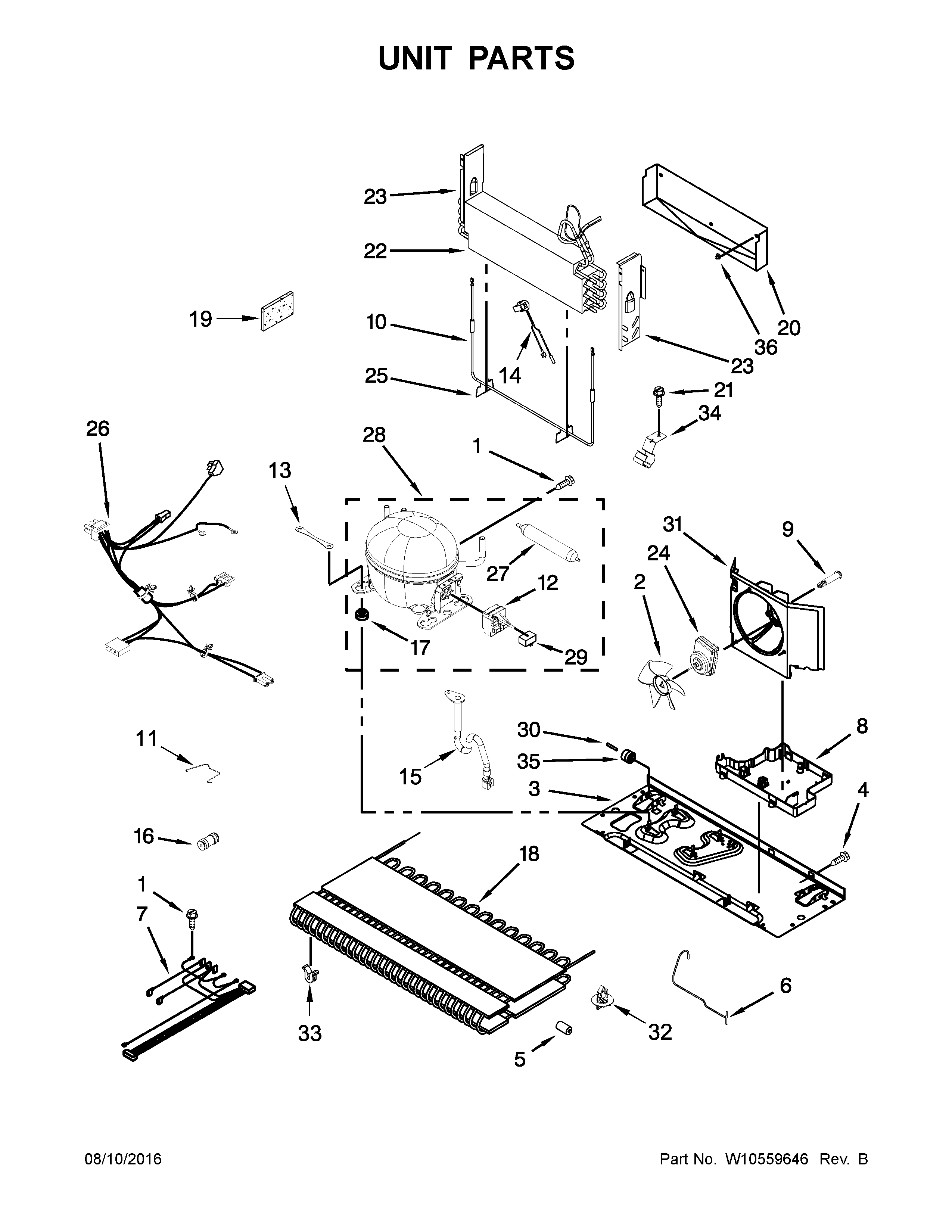 Kenmore 59679243017 unit parts diagram