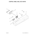 Kenmore 66514529N610 control panel and latch parts diagram