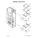 Kenmore 10651763510 freezer liner parts diagram